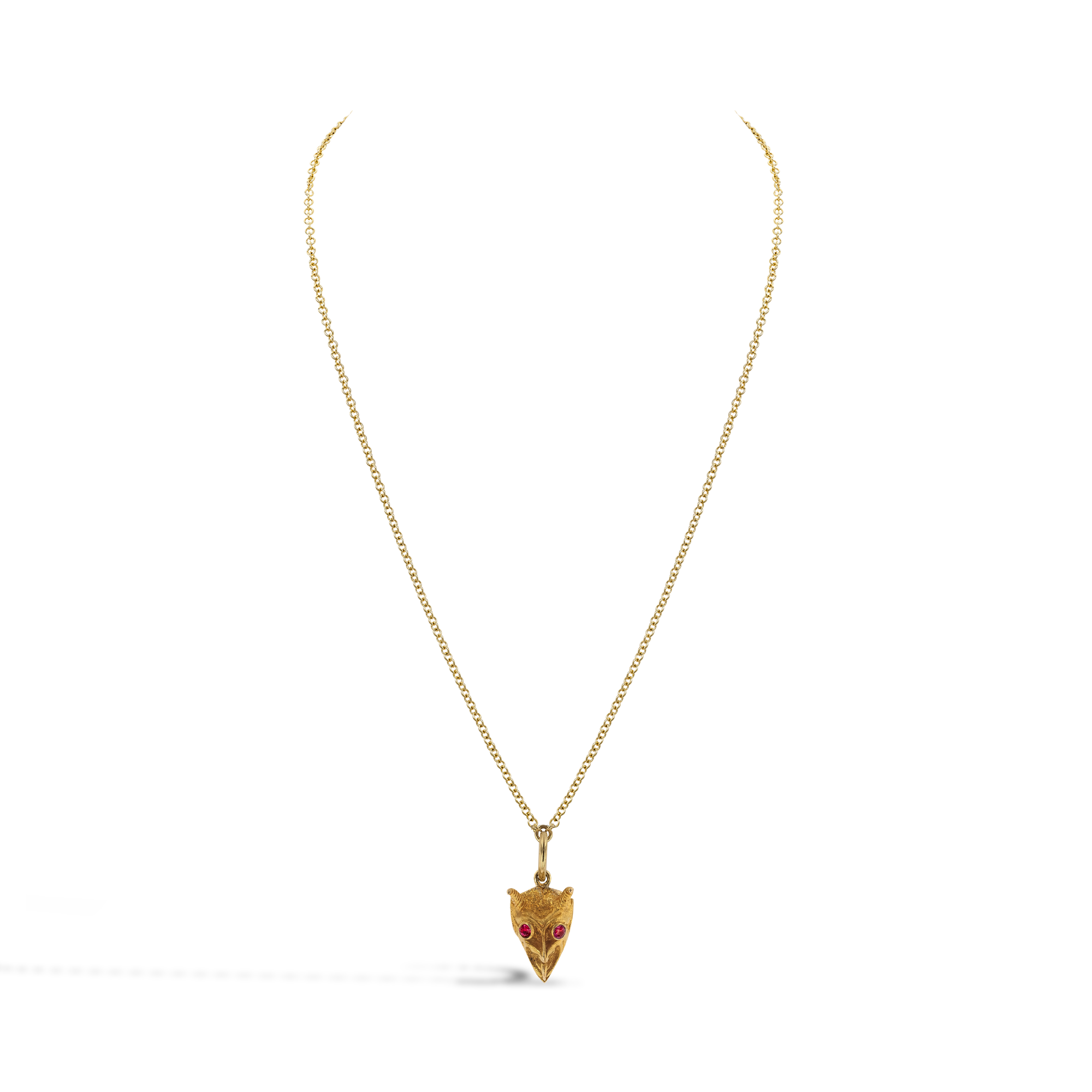1970s Gold Devil Head Pendant _2