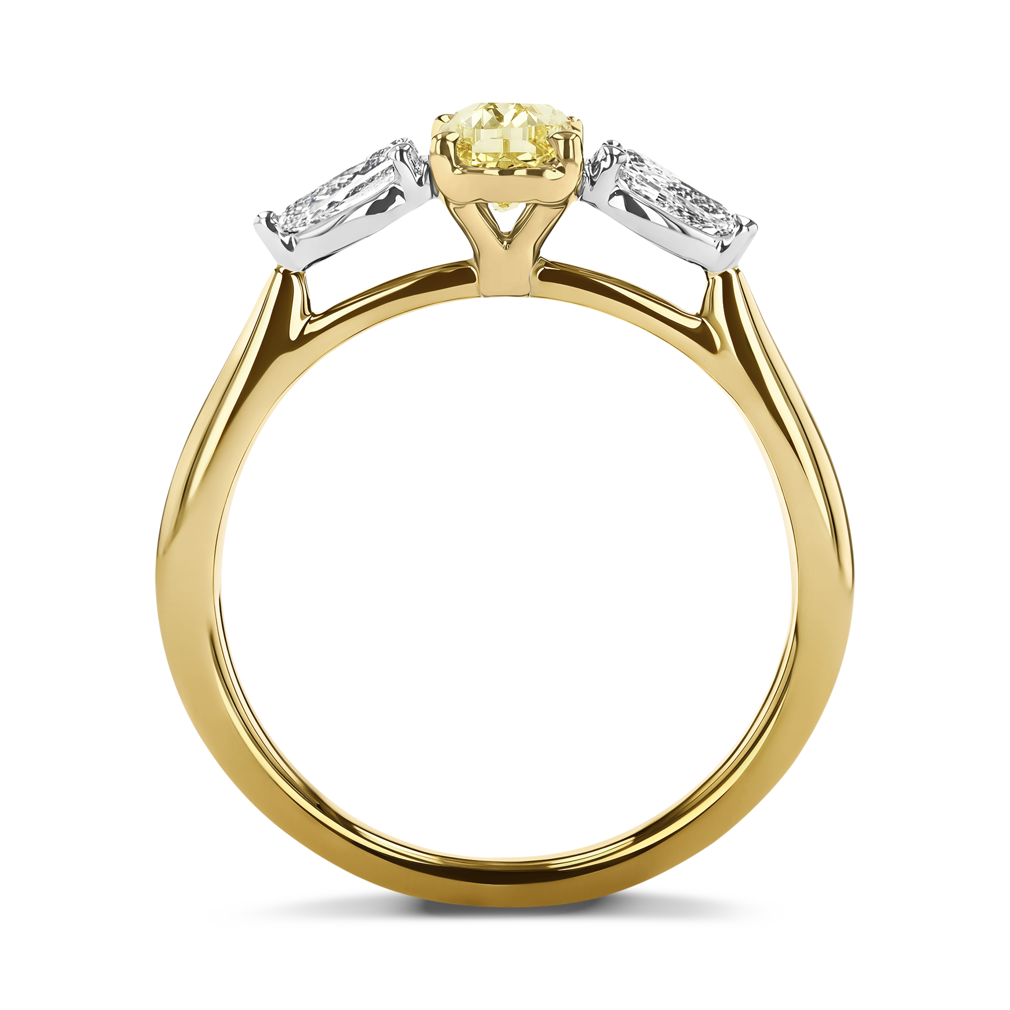 Classic 1.01ct Oval Cut Diamond Three Stone Ring Oval Cut, Claw Set_3