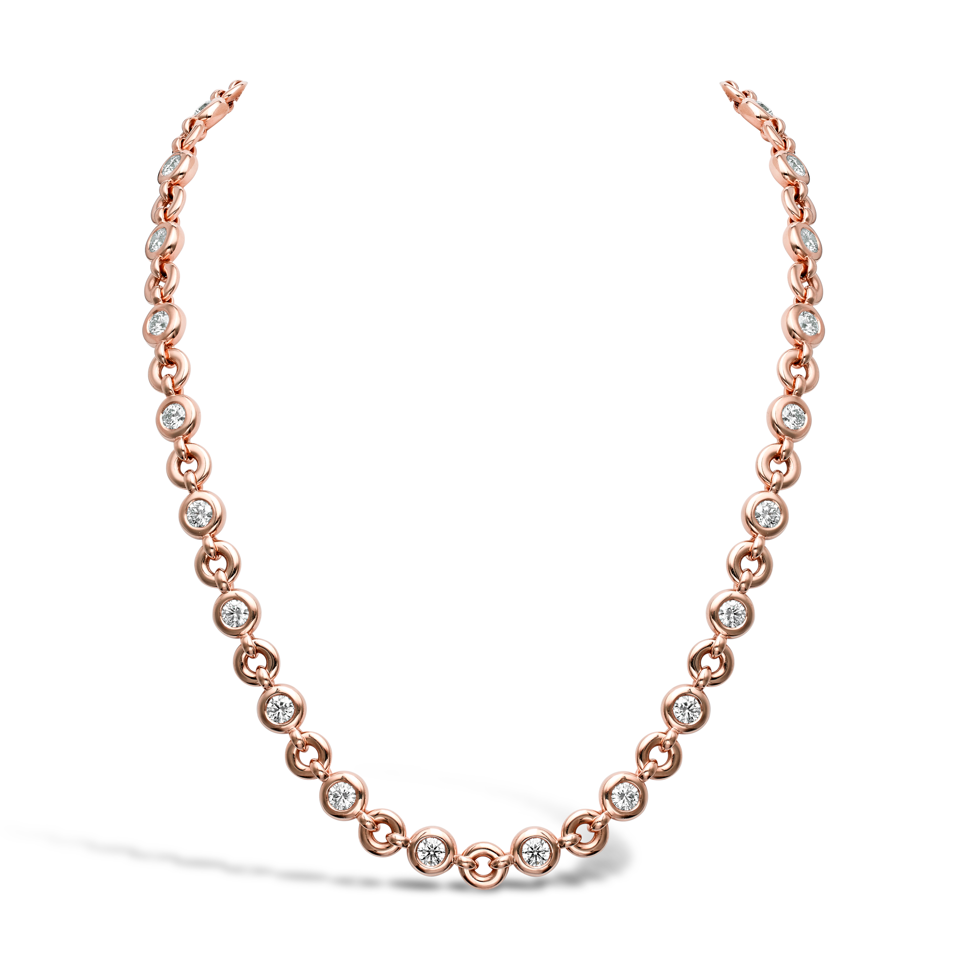 RockChain Twenty Stone Diamond Necklace Brilliant Cut, Rubover Set_1