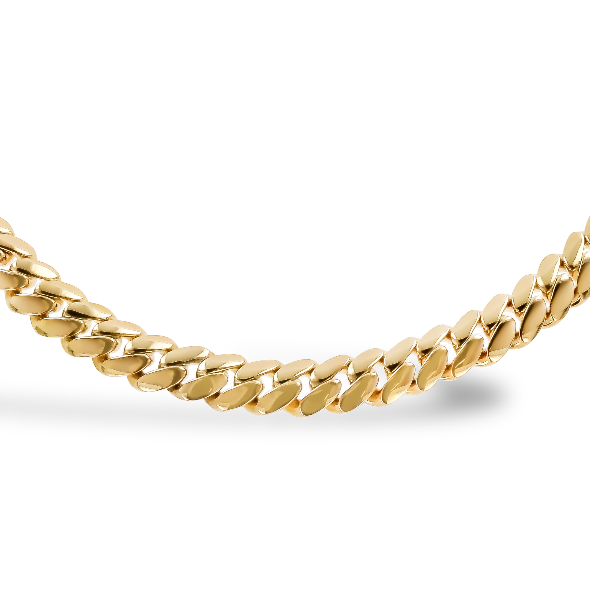 Fusion Long Polished Curb Link Necklace (45cm) Brilliant Cut, Pave Set_2