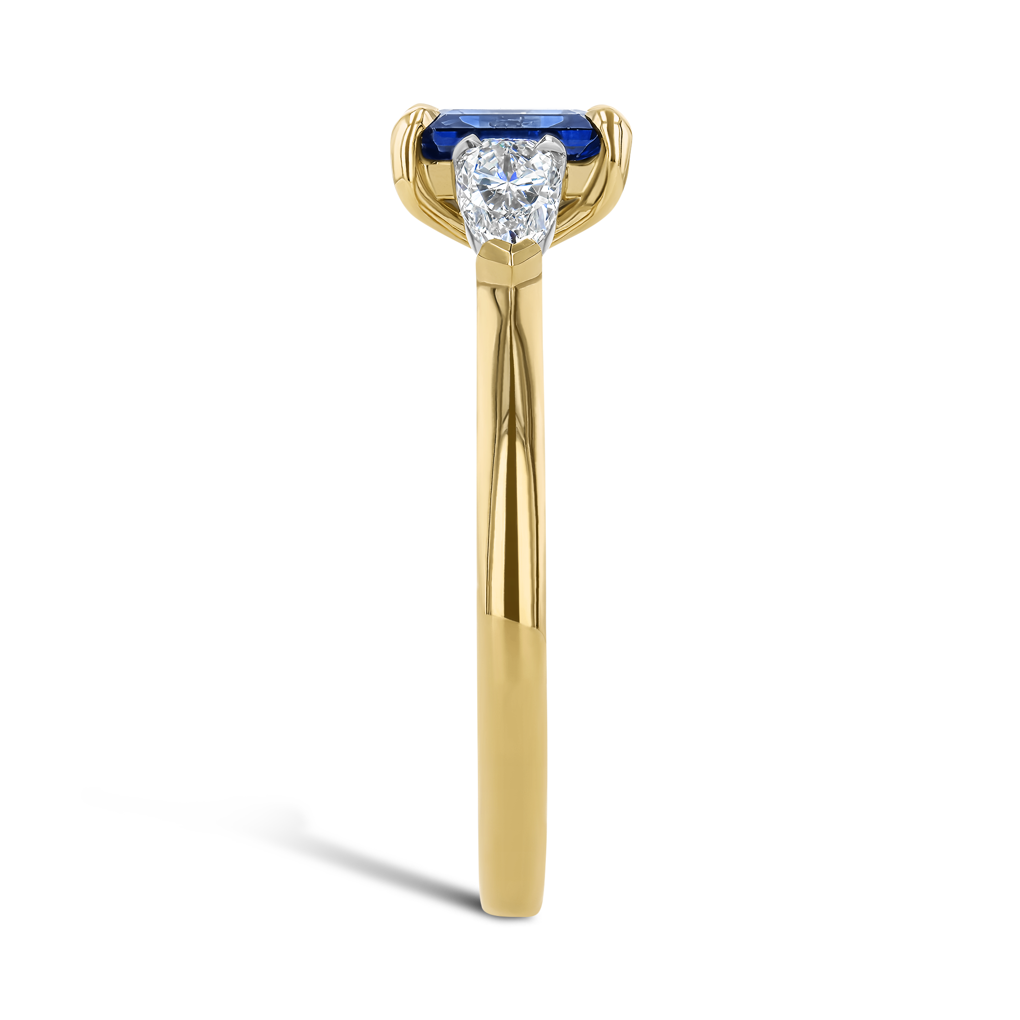 Octagonal Cut 1.20ct Sapphire and Diamond Ring Octagonal Cut, Claw Set_4