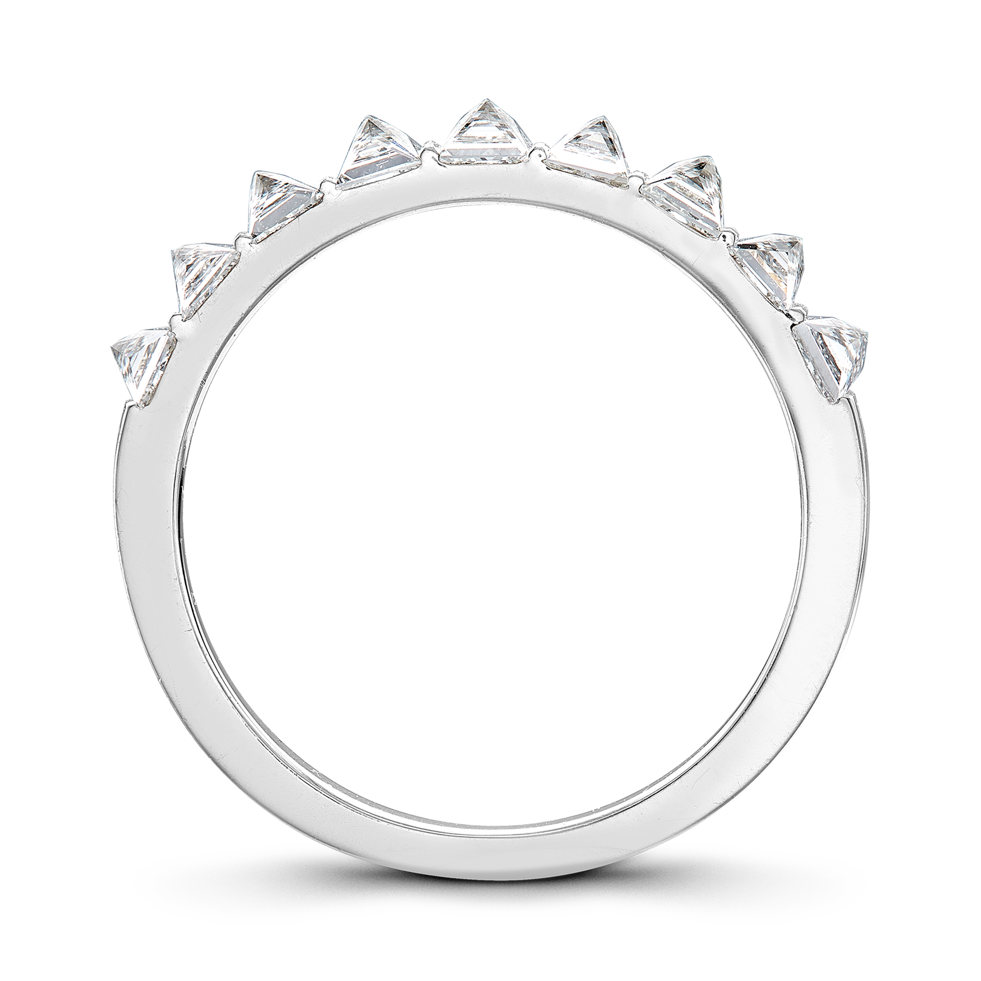 RockChic 0.79ct Diamond Half Eternity Ring Inverted Princess Cut, Bar Set_3