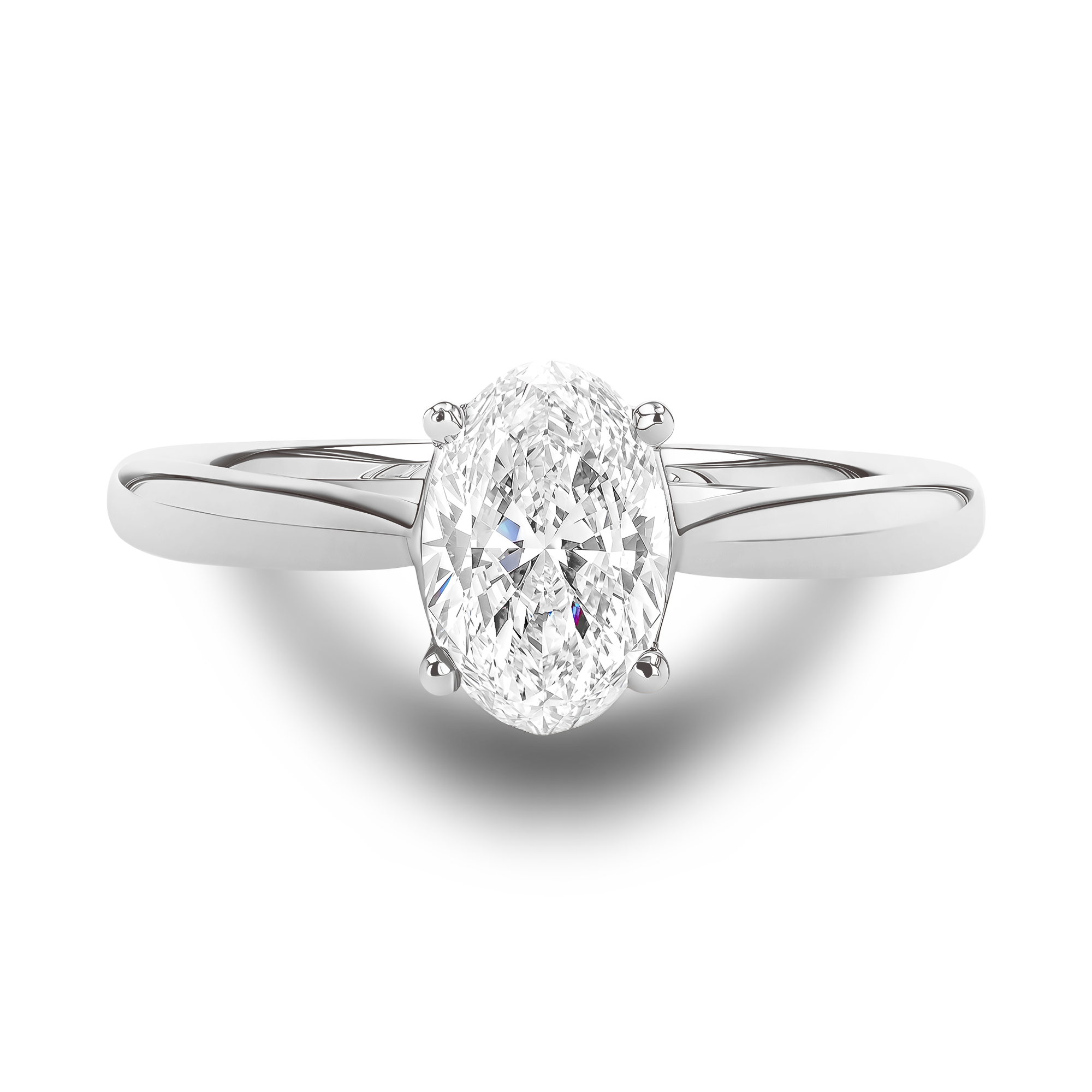 Gaia 1.00ct Oval Cut Diamond Ring Oval Cut, Solitaire_2