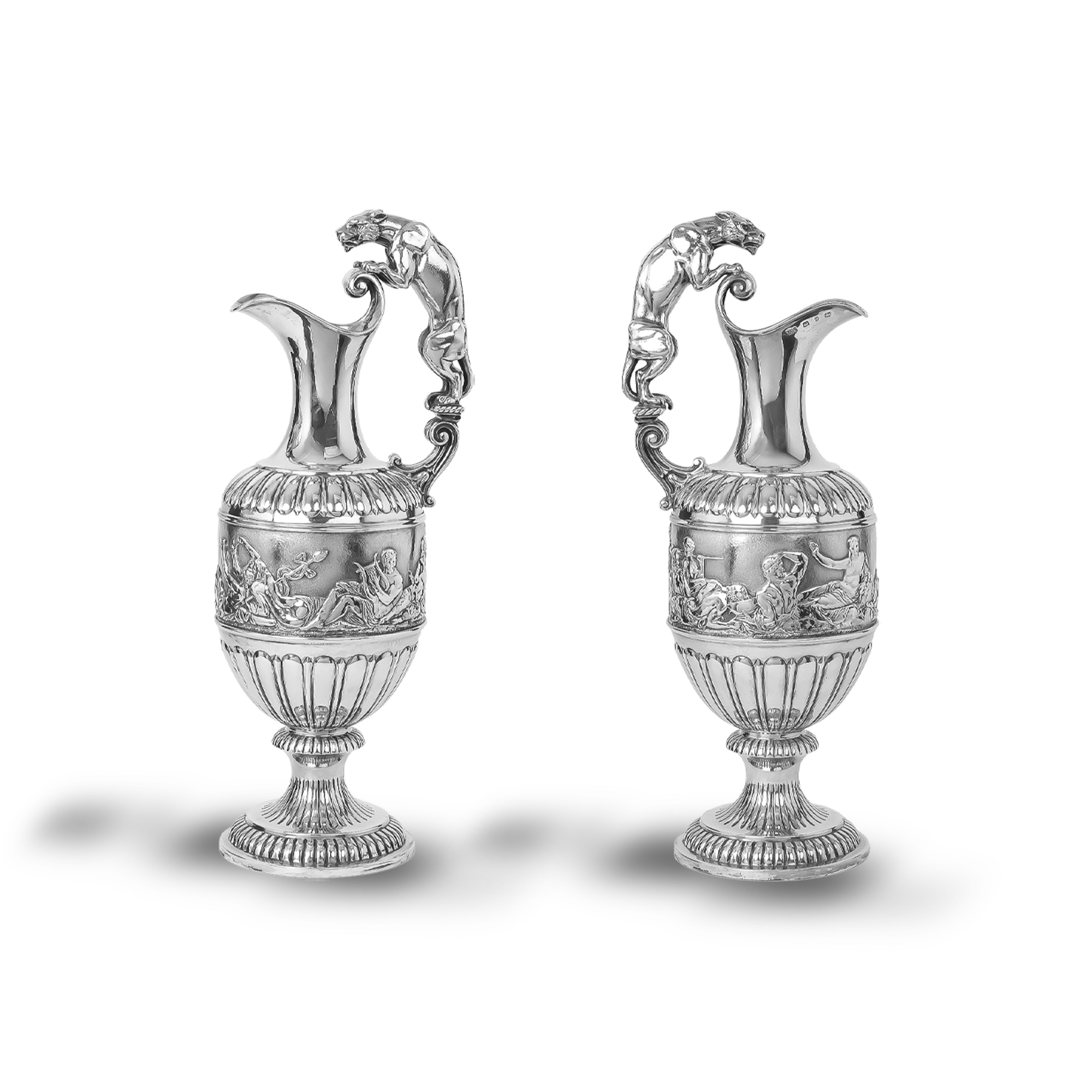 Victorian Silver Five Piece Bowl and Jug Suite Hallmarked Birmingham_4