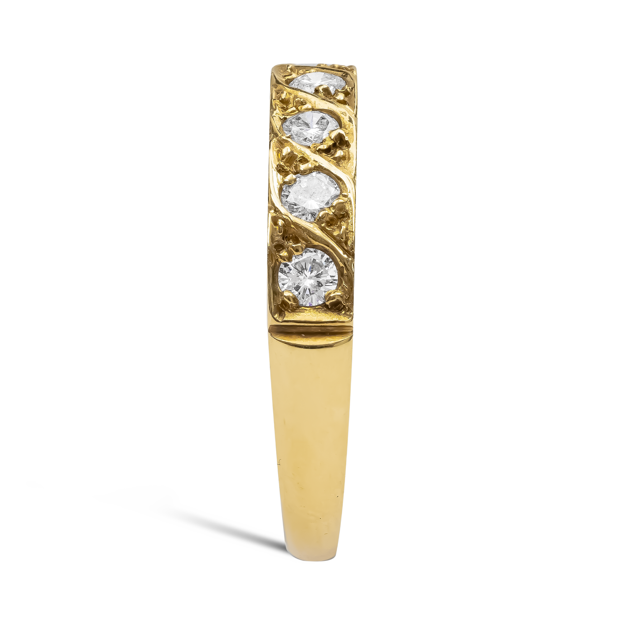 Brilliant Cut Diamond Half Eternity Ring Brilliant Cut, Grain Set_4