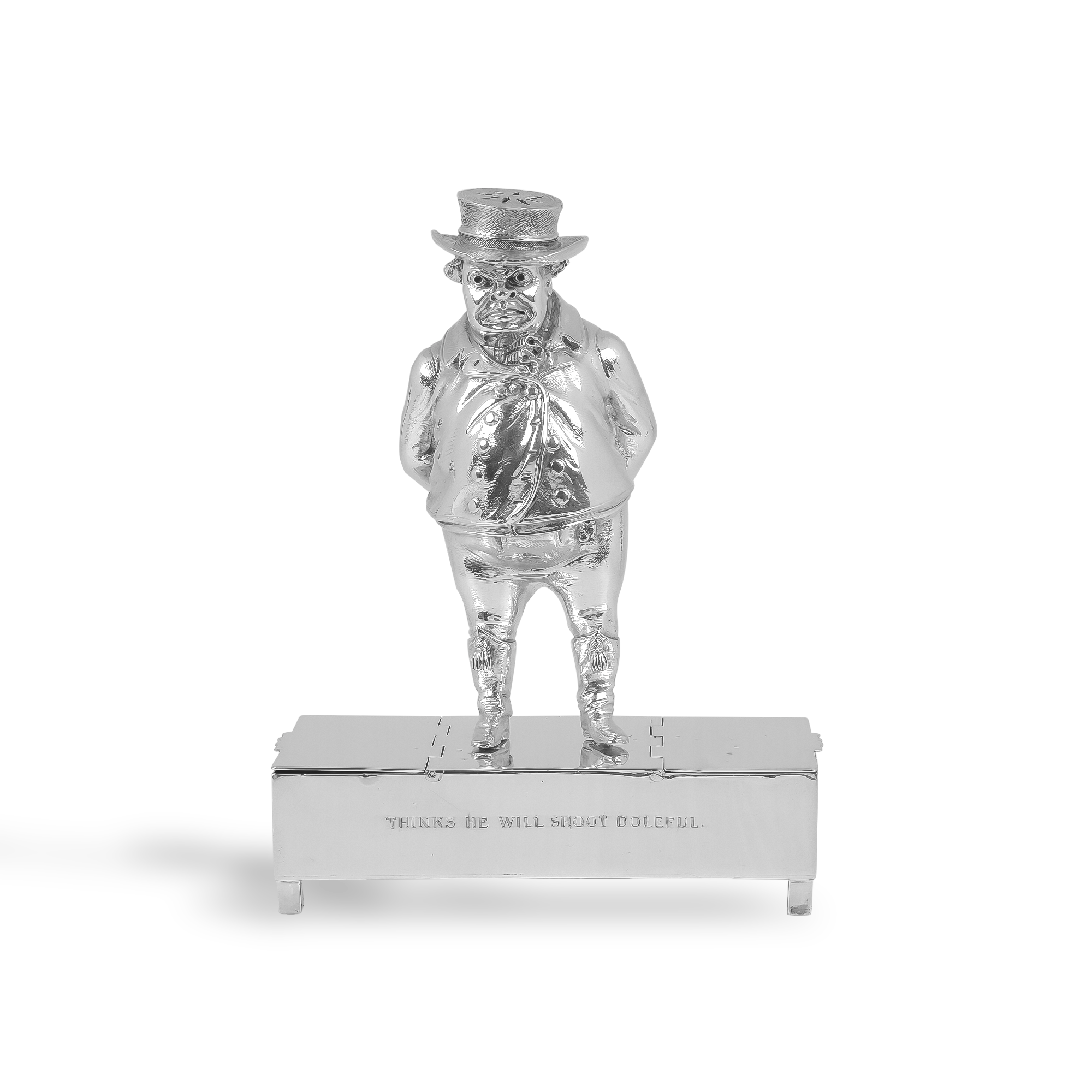 Victorian Silver 'Jorrocks' Condiment Stands Hallmarked London_7