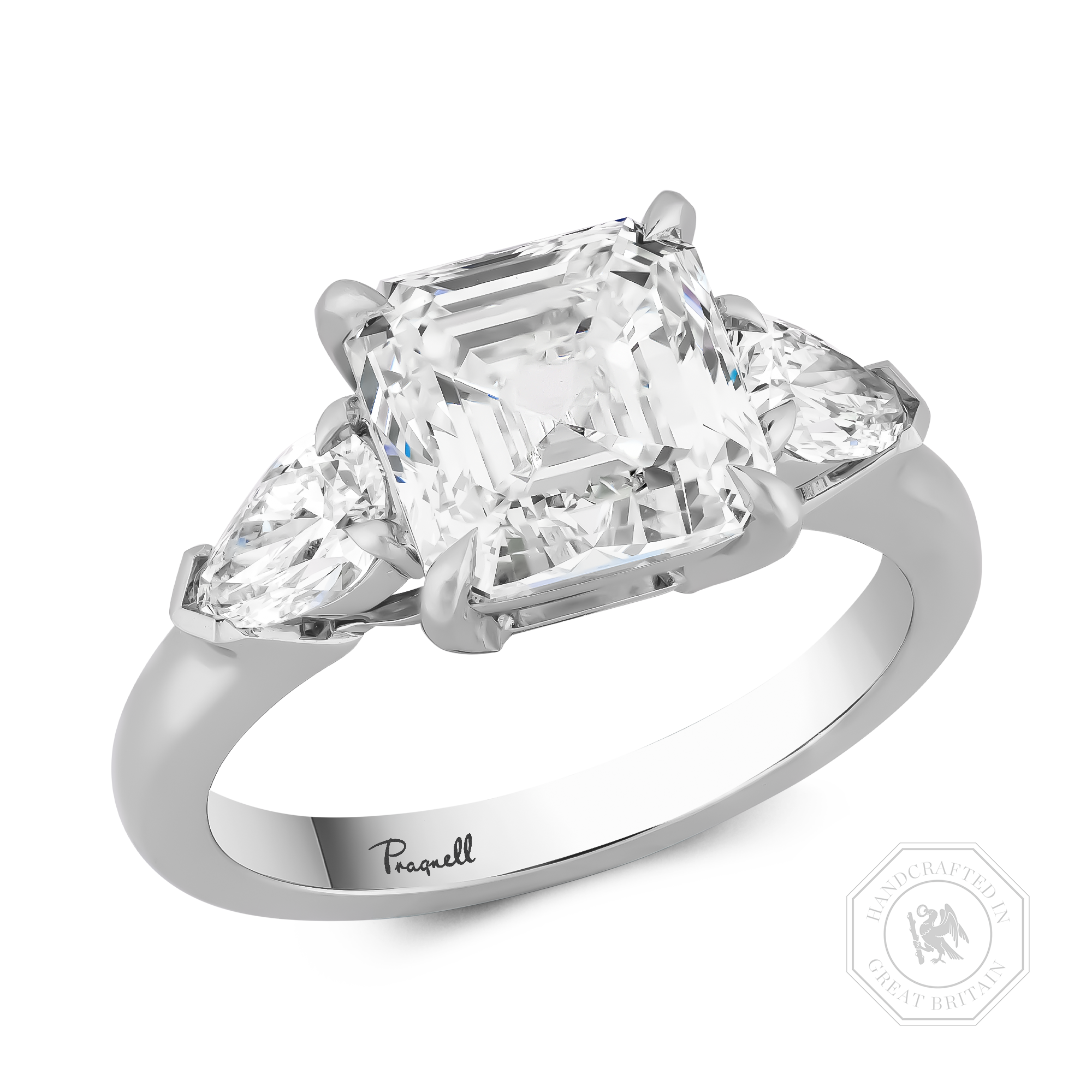 Asscher Cut 3.01ct Diamond Ring Asscher Cut, Claw Set_1