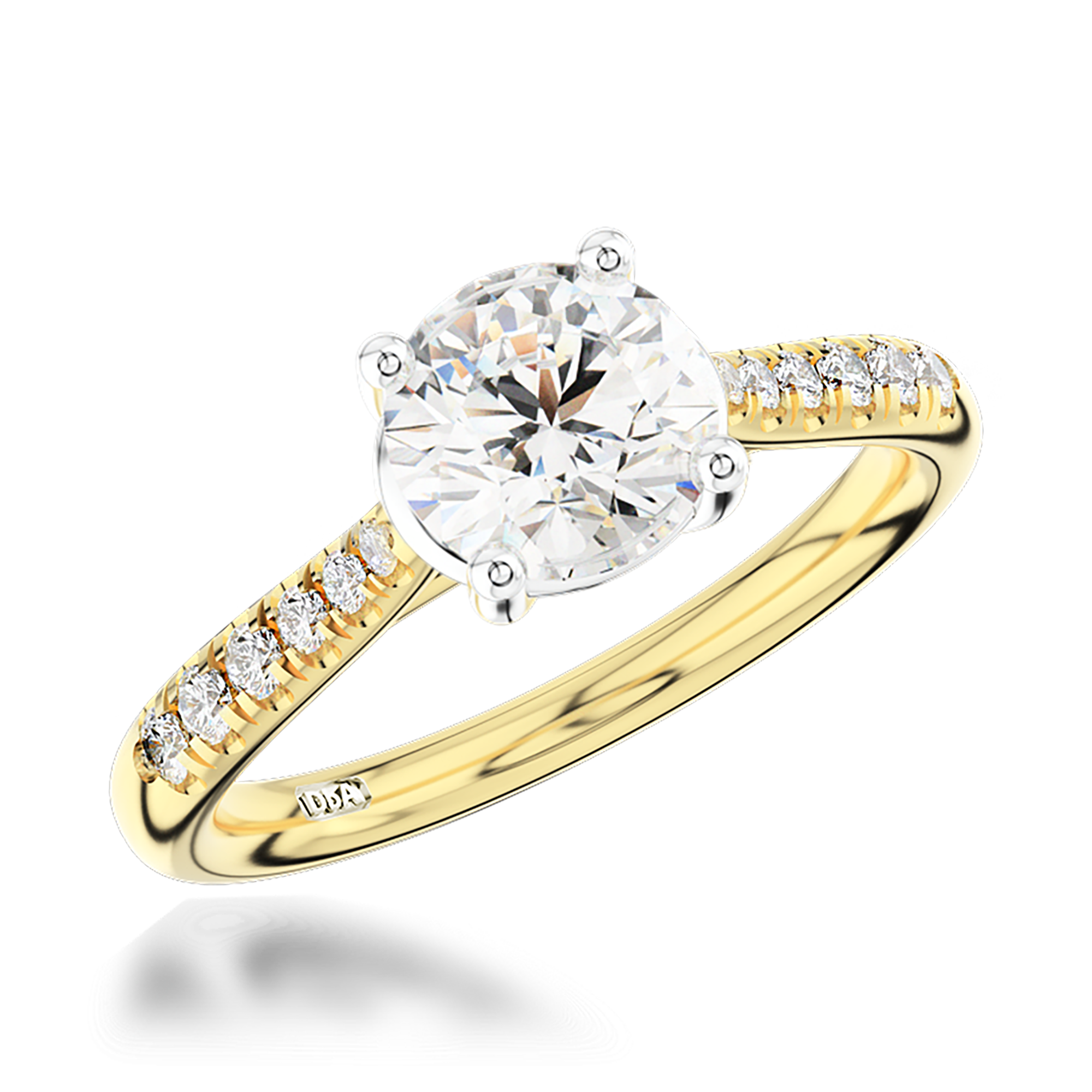 1.01CT Diamond Solitaire Ring Brilliant Cut, Solitaire, Brilliant Shoulders_1