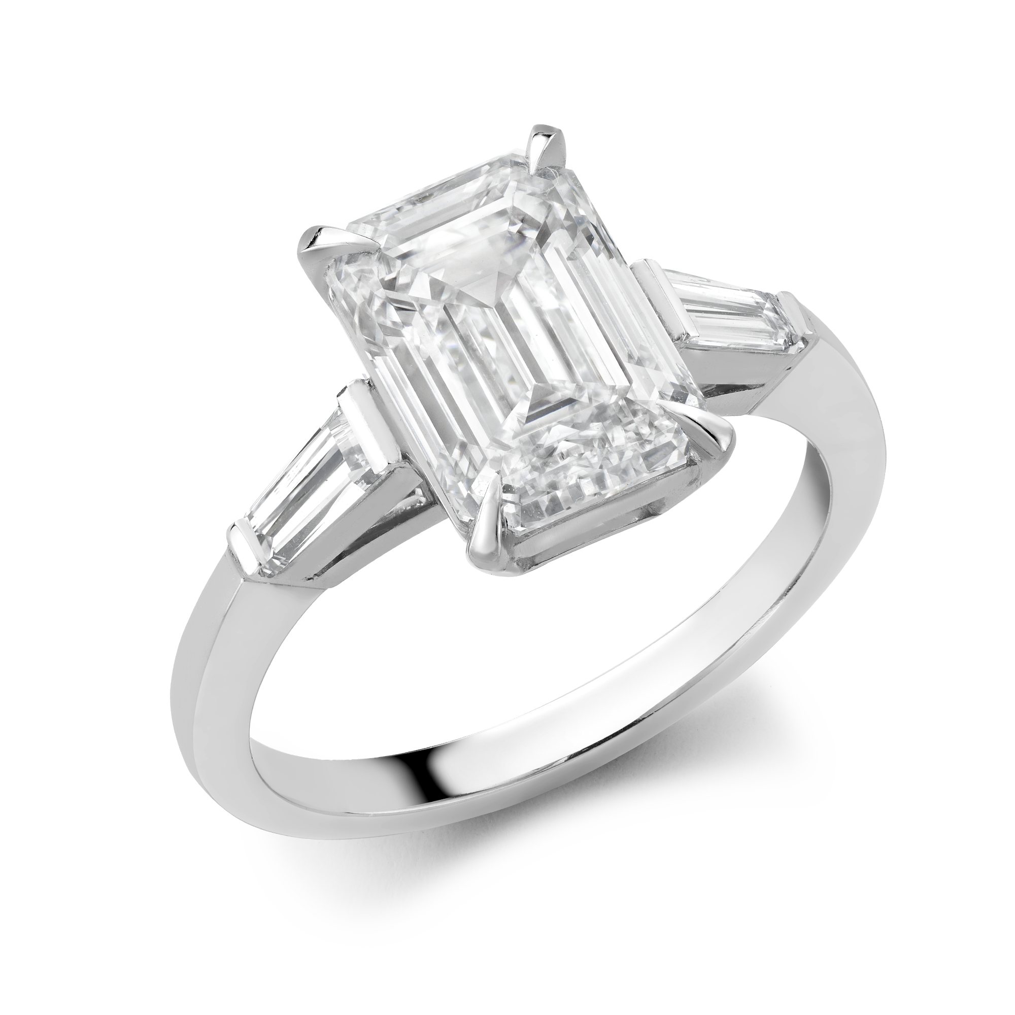 Regency 3.02ct Diamond Solitaire Ring Emerald Cut, Claw Set_1