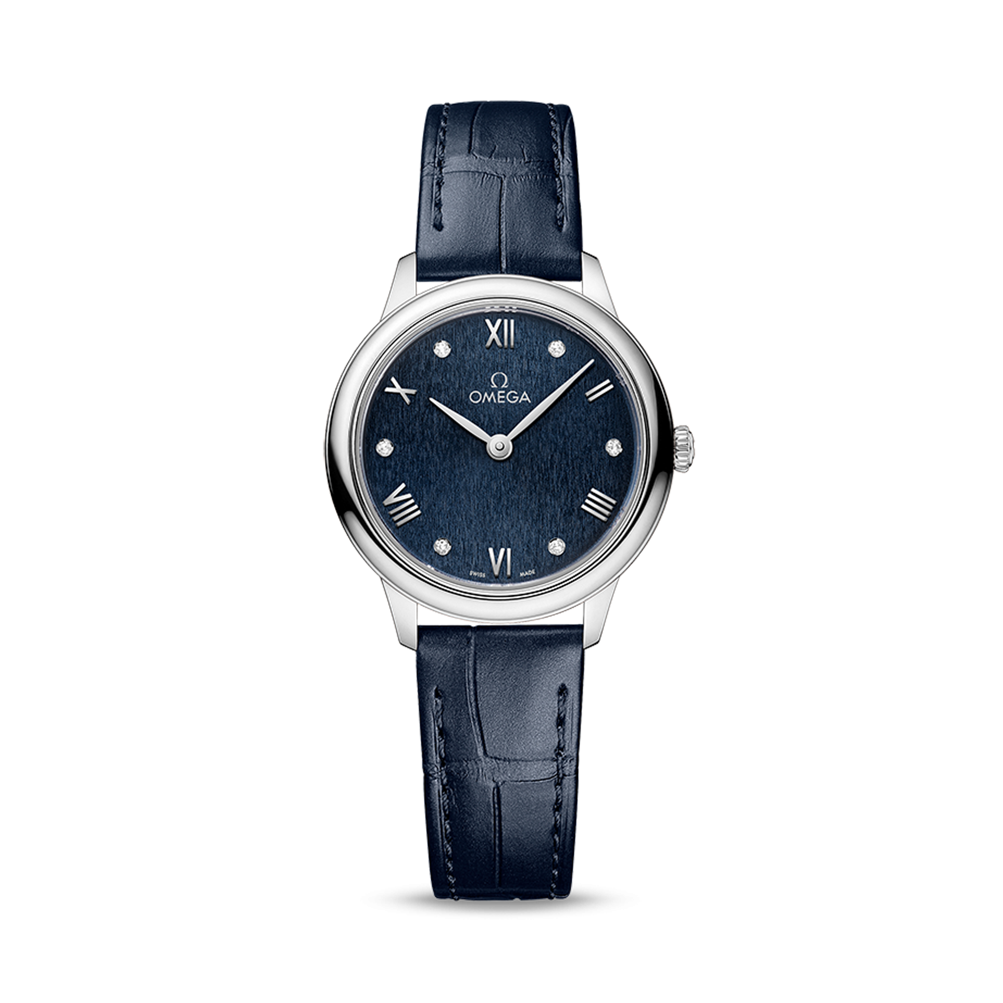 OMEGA De Ville Prestige 27.5mm, Blue Dial, Roman/Diamond Numerals_1