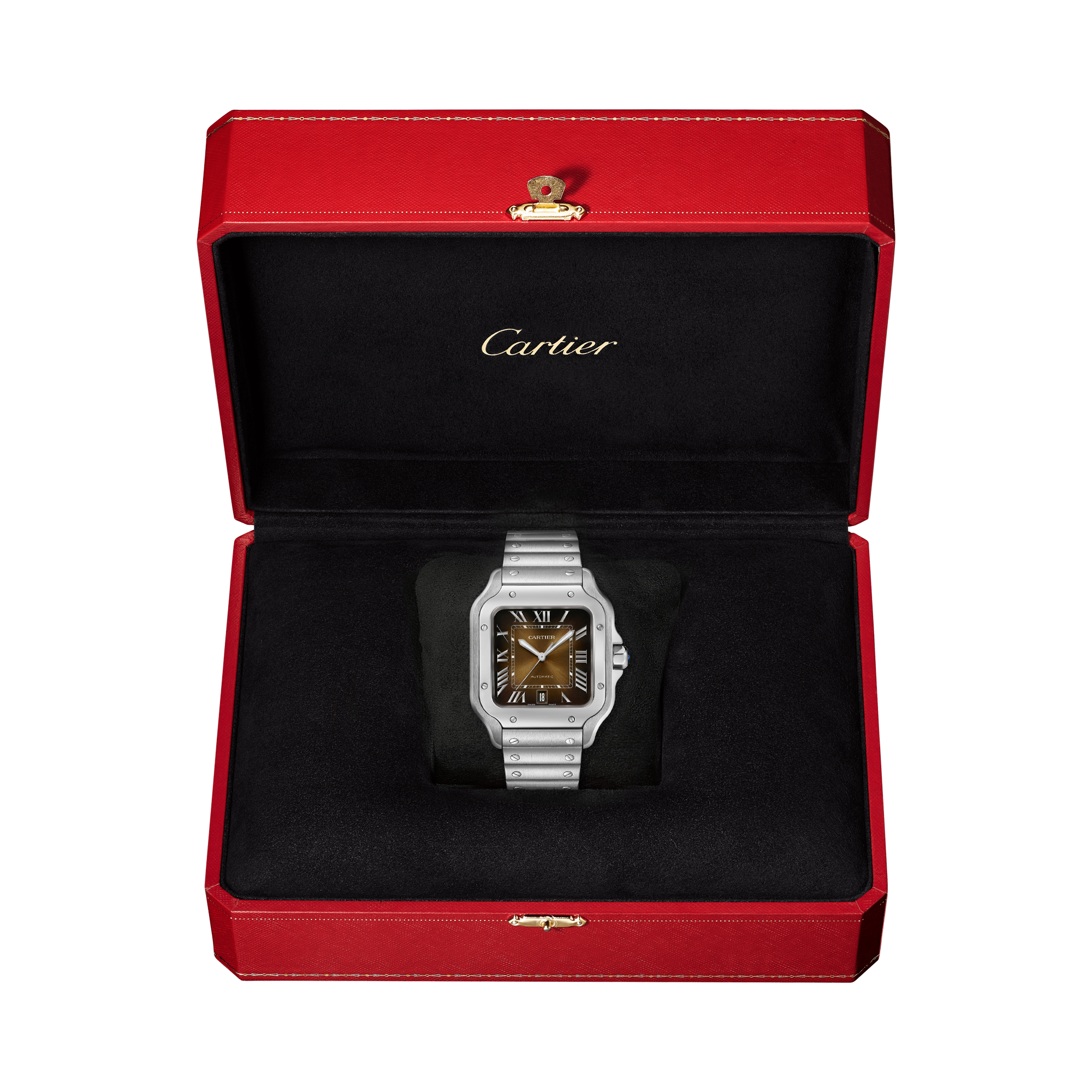 Cartier Santos de Cartier 40mm, Brown Dial, Roman Numerals_7