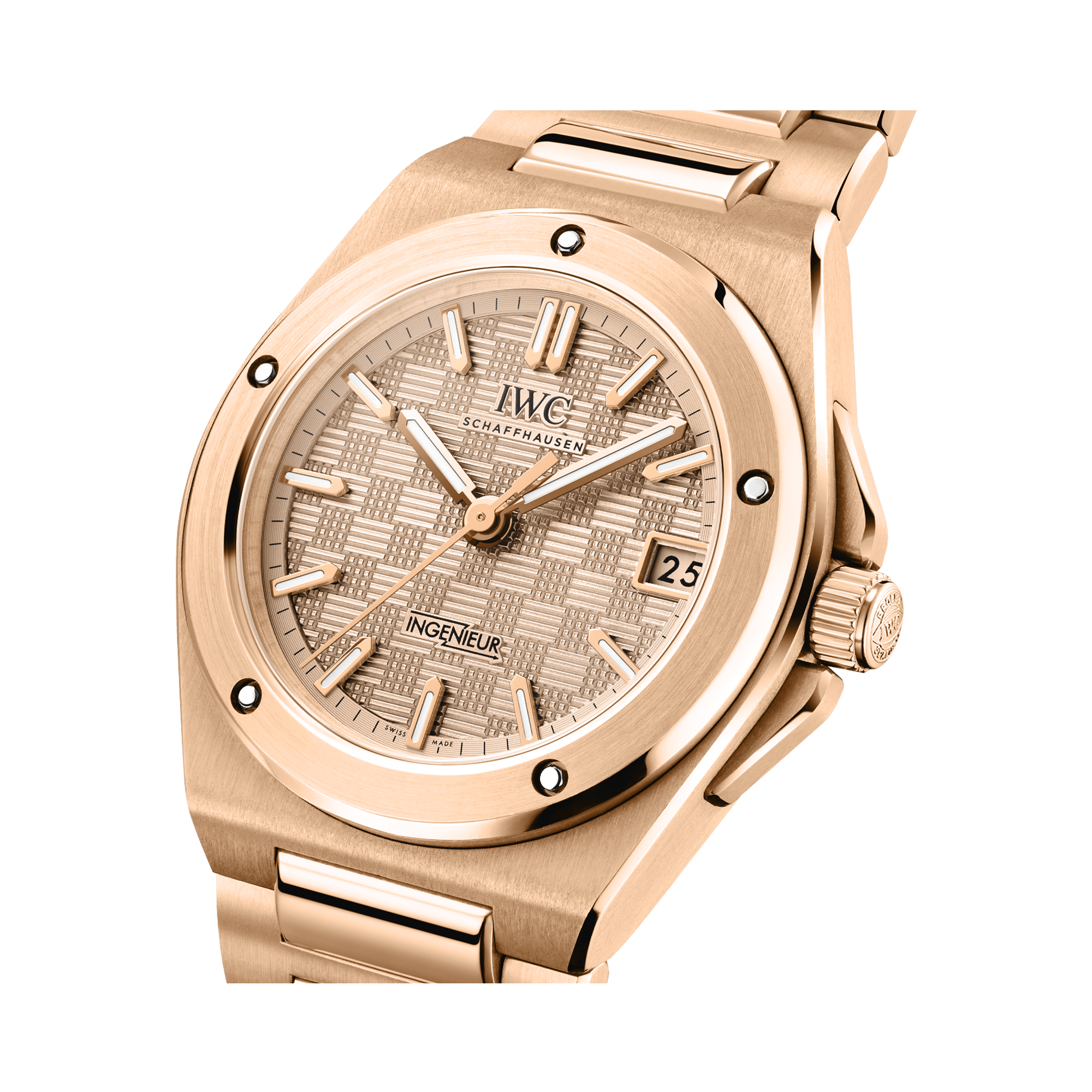 IWC Ingenieur 35.1mm, Gold Dial, Baton Numerals_3