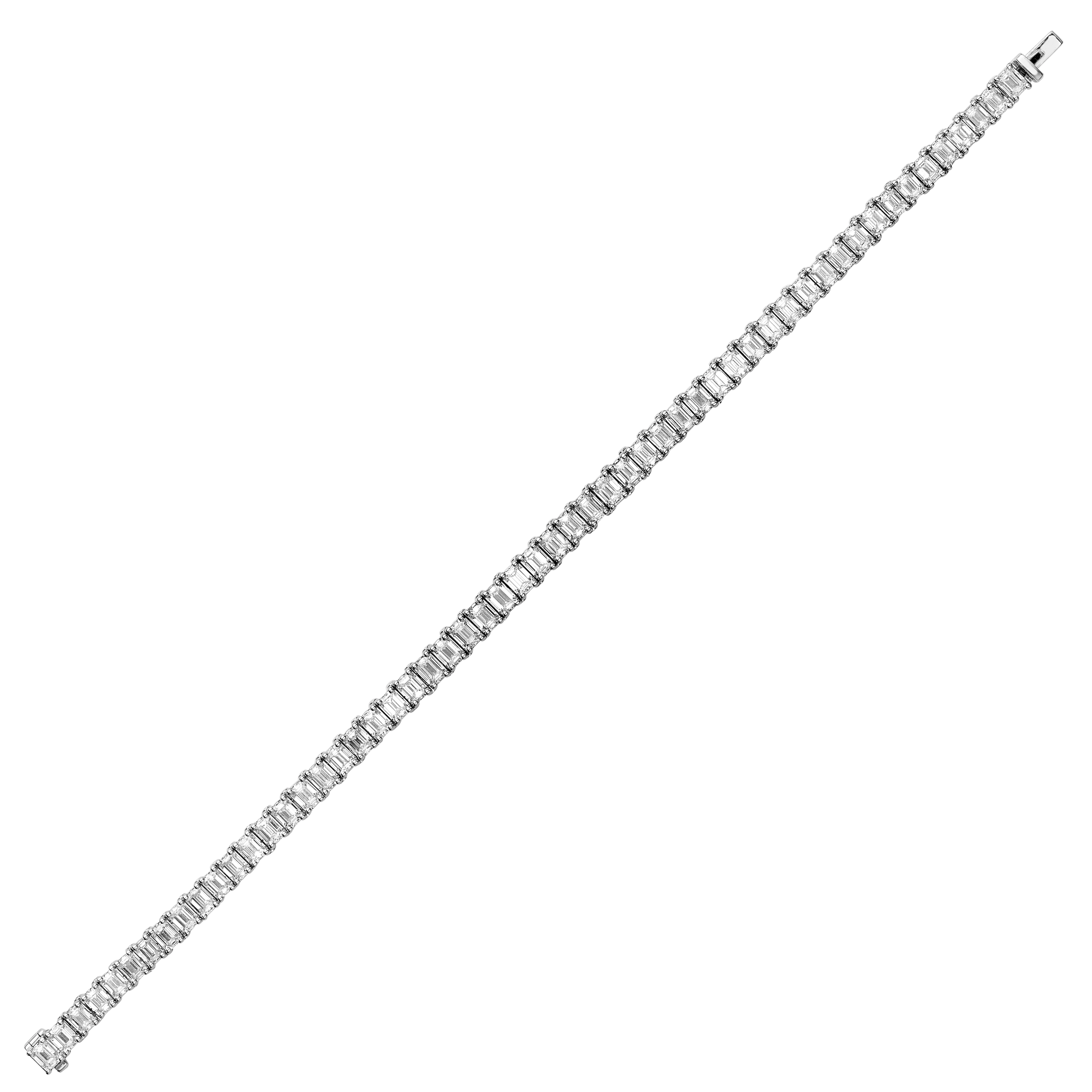 Emerald Cut Diamond Bracelet Emerald Cut, Claw Set_2