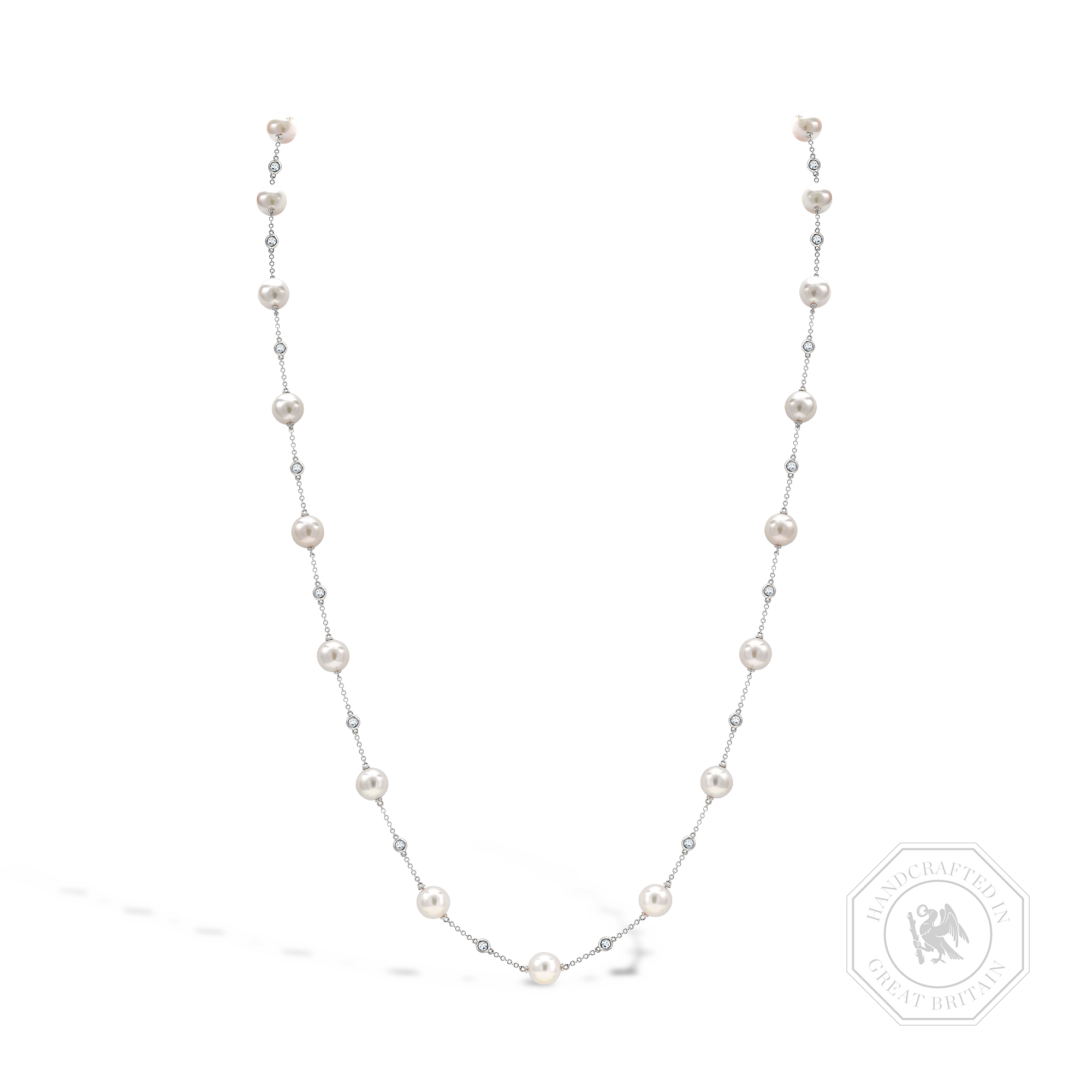 Akoya Pearl and Diamond Necklace 8.5mm - 9mm_1