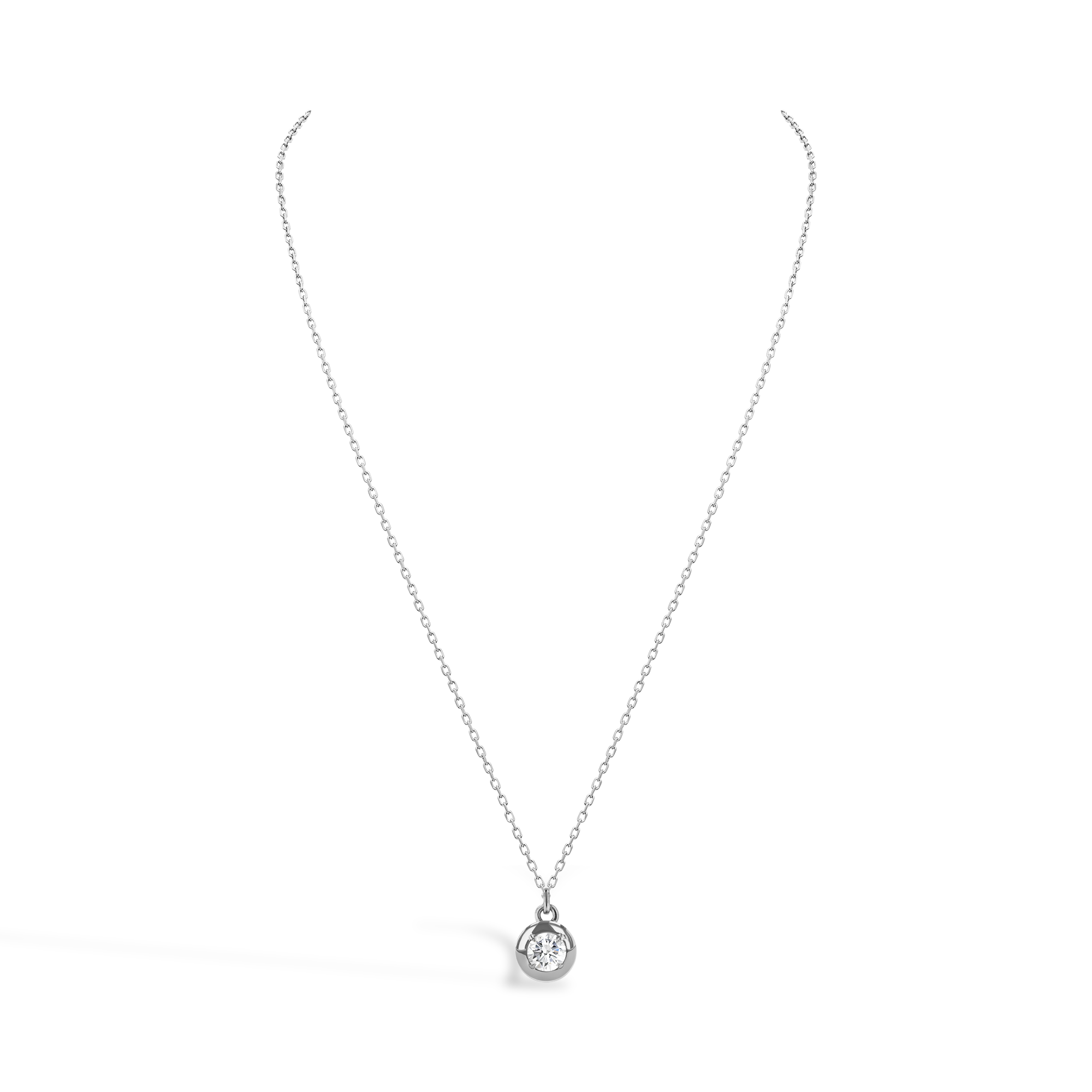 Skimming Stone 50ct Diamond Pendant Brilliant cut, Claw set_2