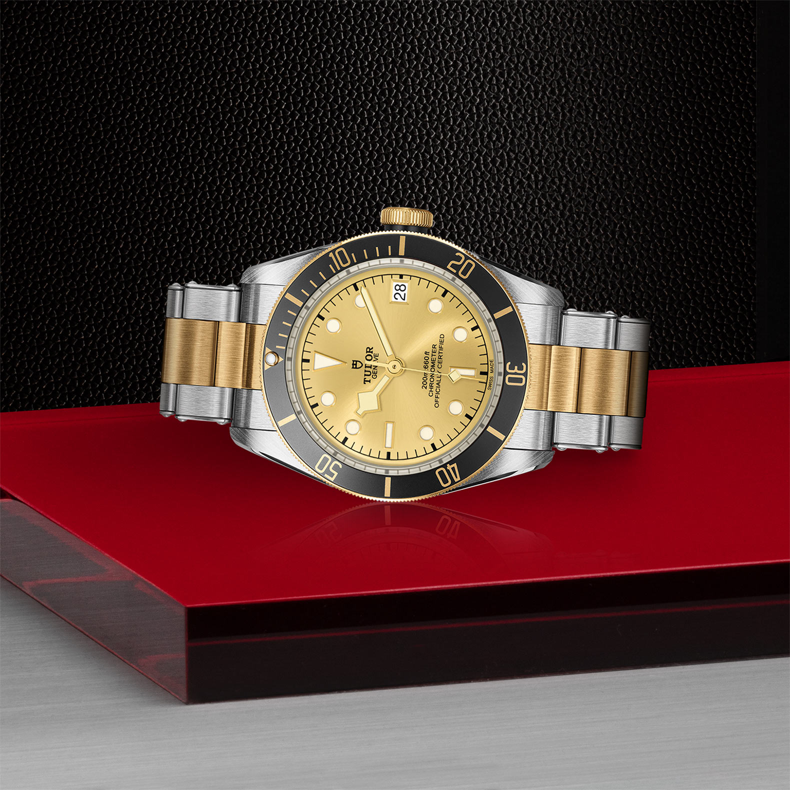 Tudor Black Bay S&G 41mm. Gold Dial. Baton Numerals_2