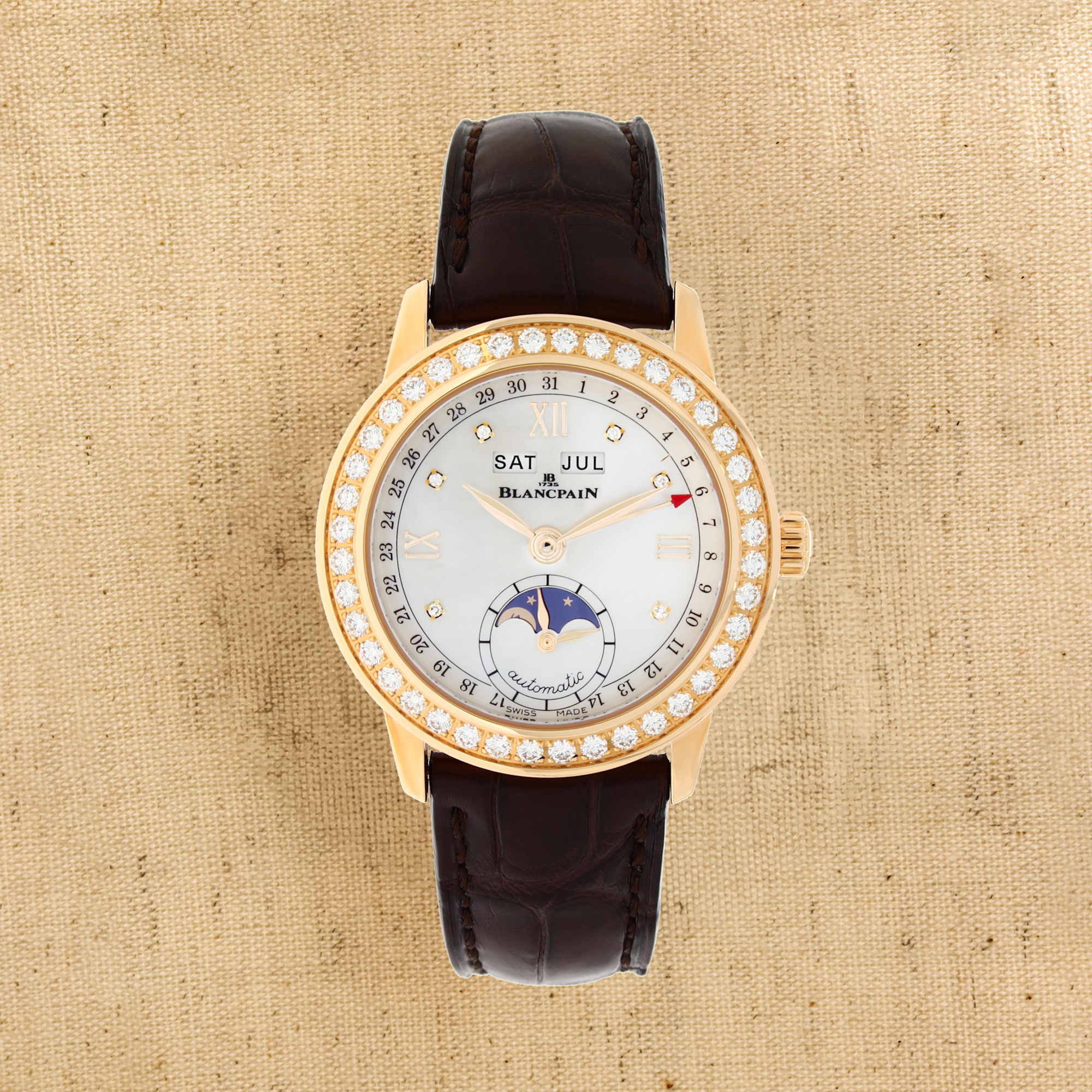 Pre-Owned Blancpain Ladybird 33.7mm, Mother of Pearl Dial, Diamond Numerals_1