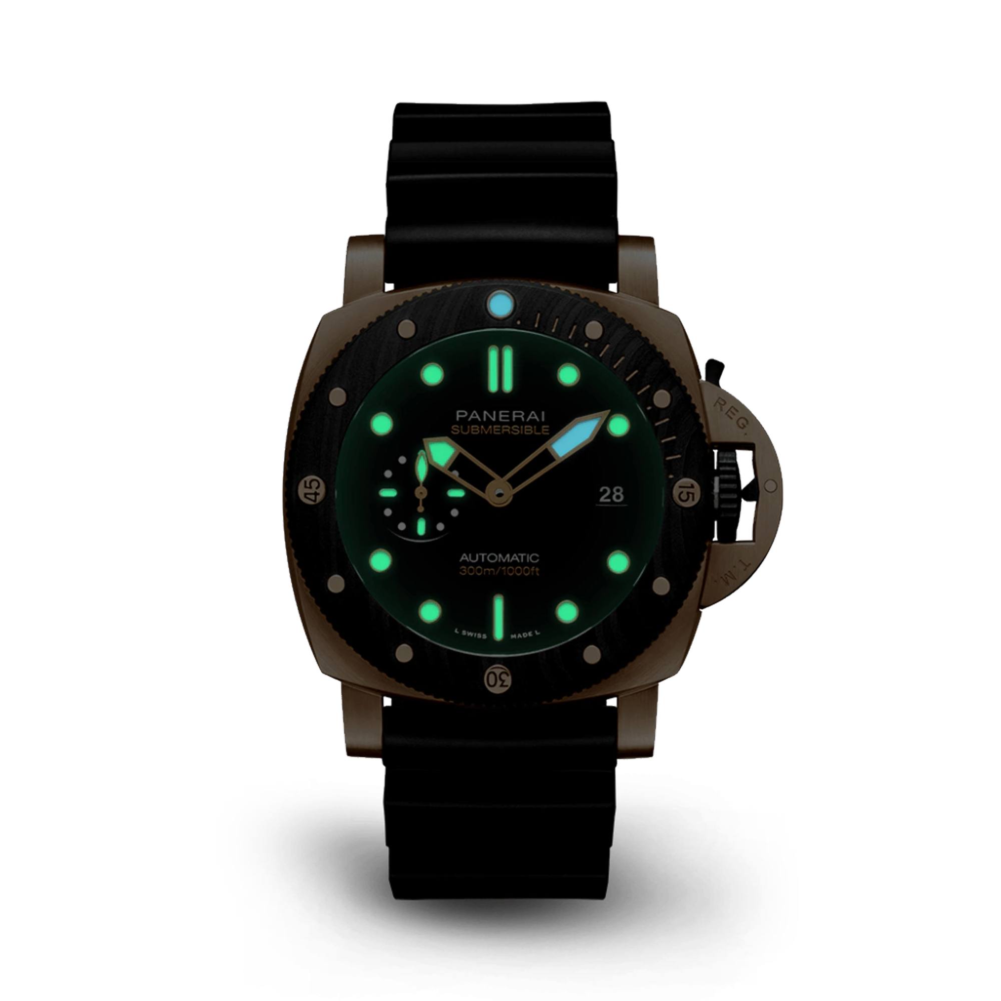 Panerai Submersible - 44mm Black Dial, Baton Numerals_2