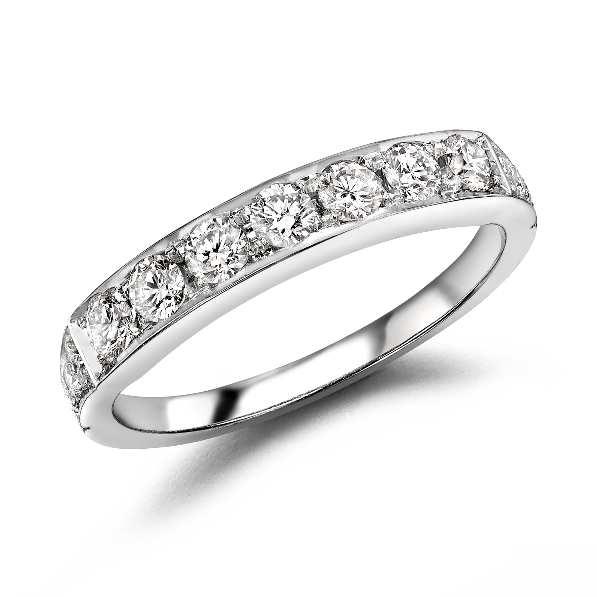Antrobus 0.52ct Diamond Half Eternity Ring Brilliant Cut, Grain Set_1