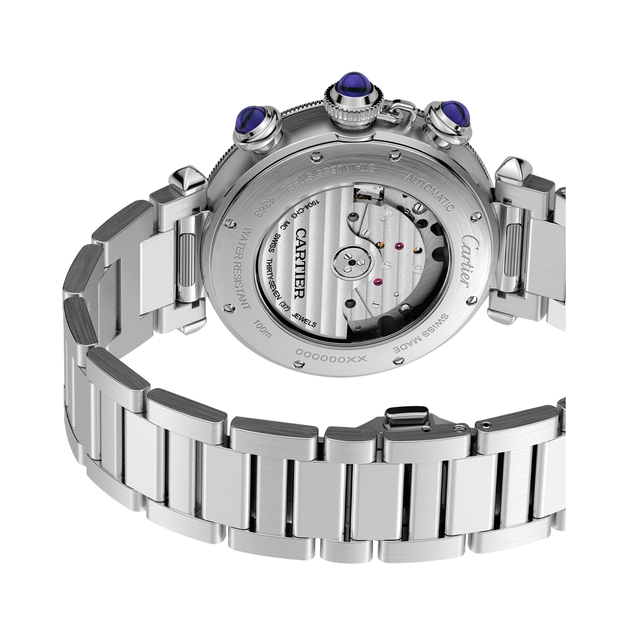 Cartier Pasha de Cartier 41mm, Silver Dial, Arabic/Baton Markers_5