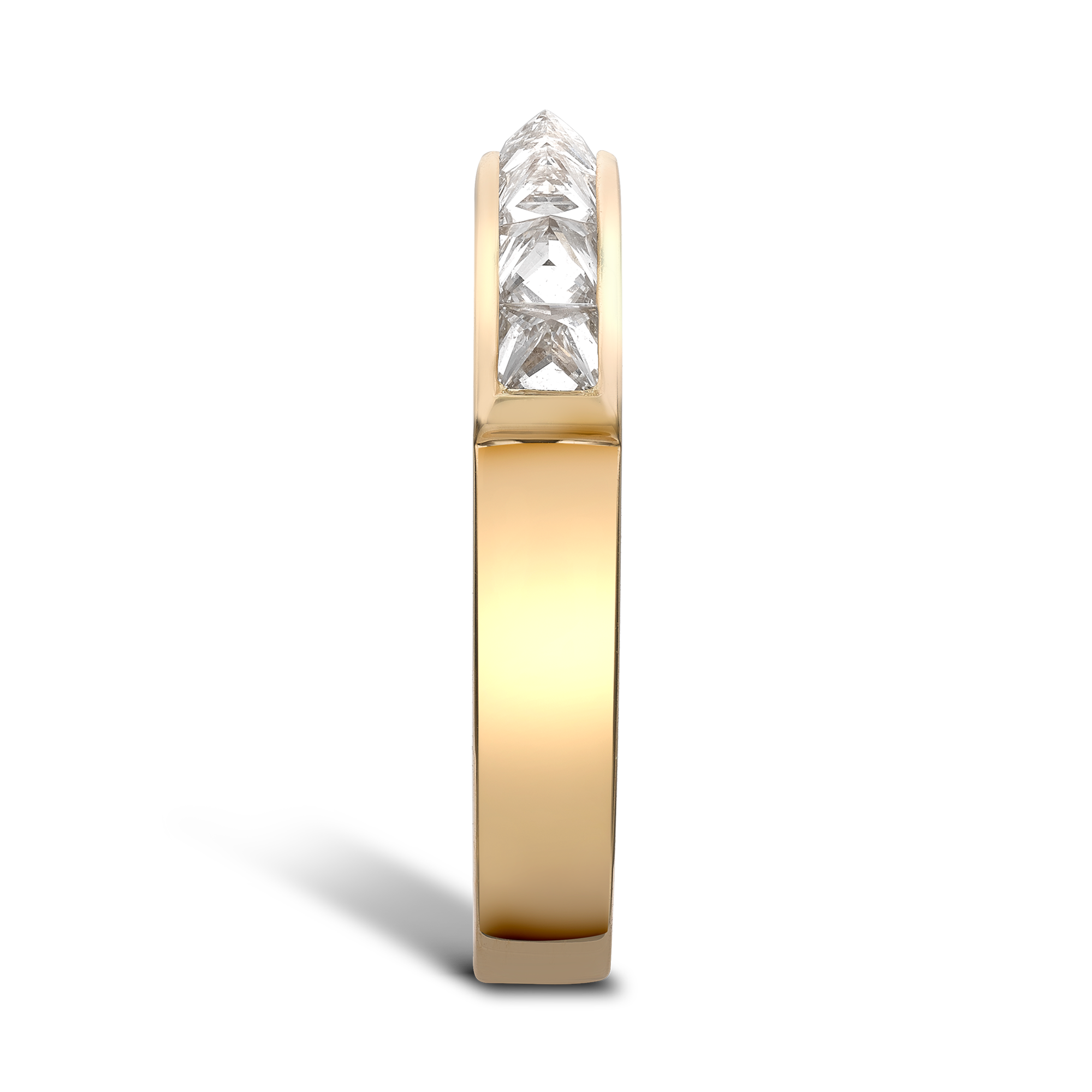 RockChic Domed Diamond Ring Princess Cut, Channel Set_4