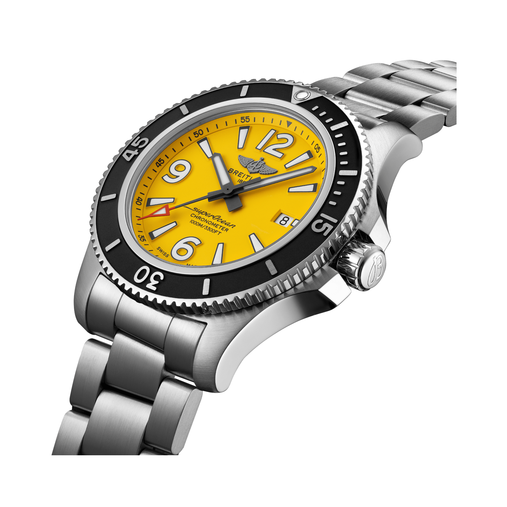Breitling Superocean 44mm, Yellow Dial, Arabic/Baton Numerals_3