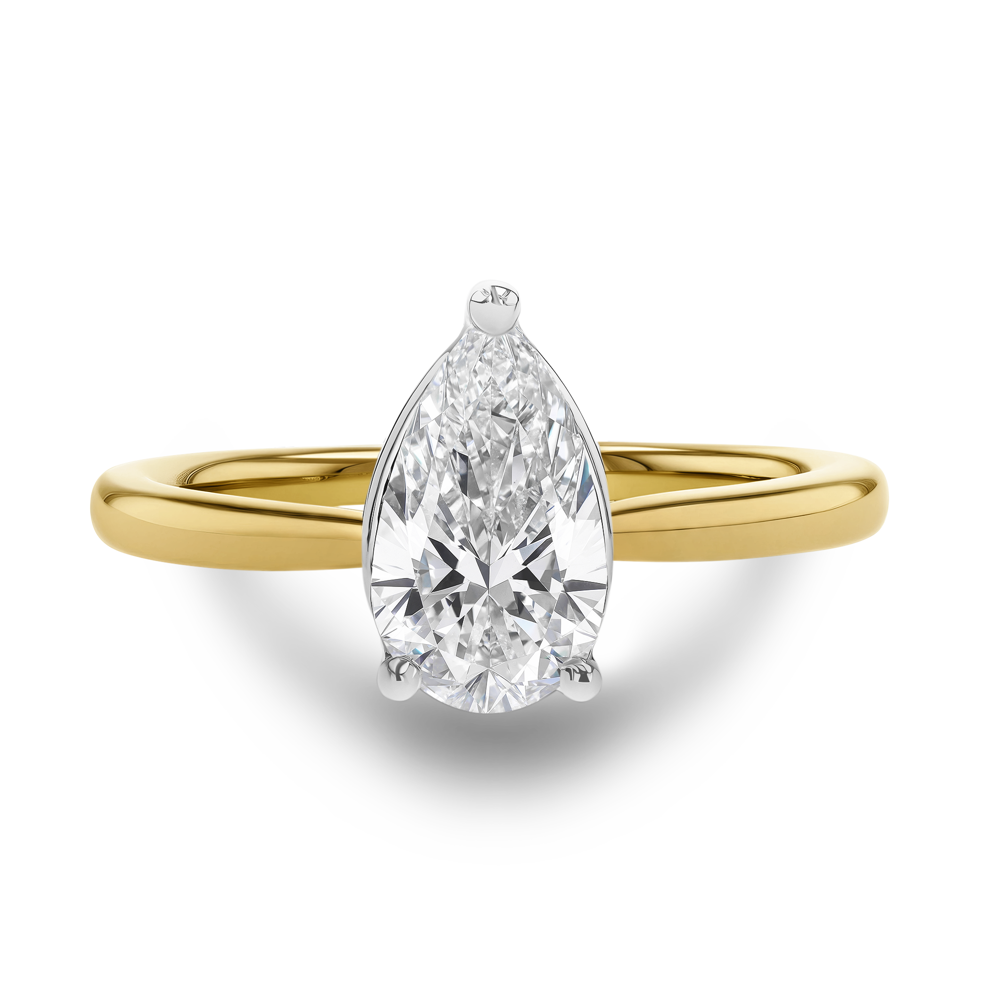 Gaia 1.20ct Pear Shaped Diamond Ring Pear Shaped, Claw Set_2