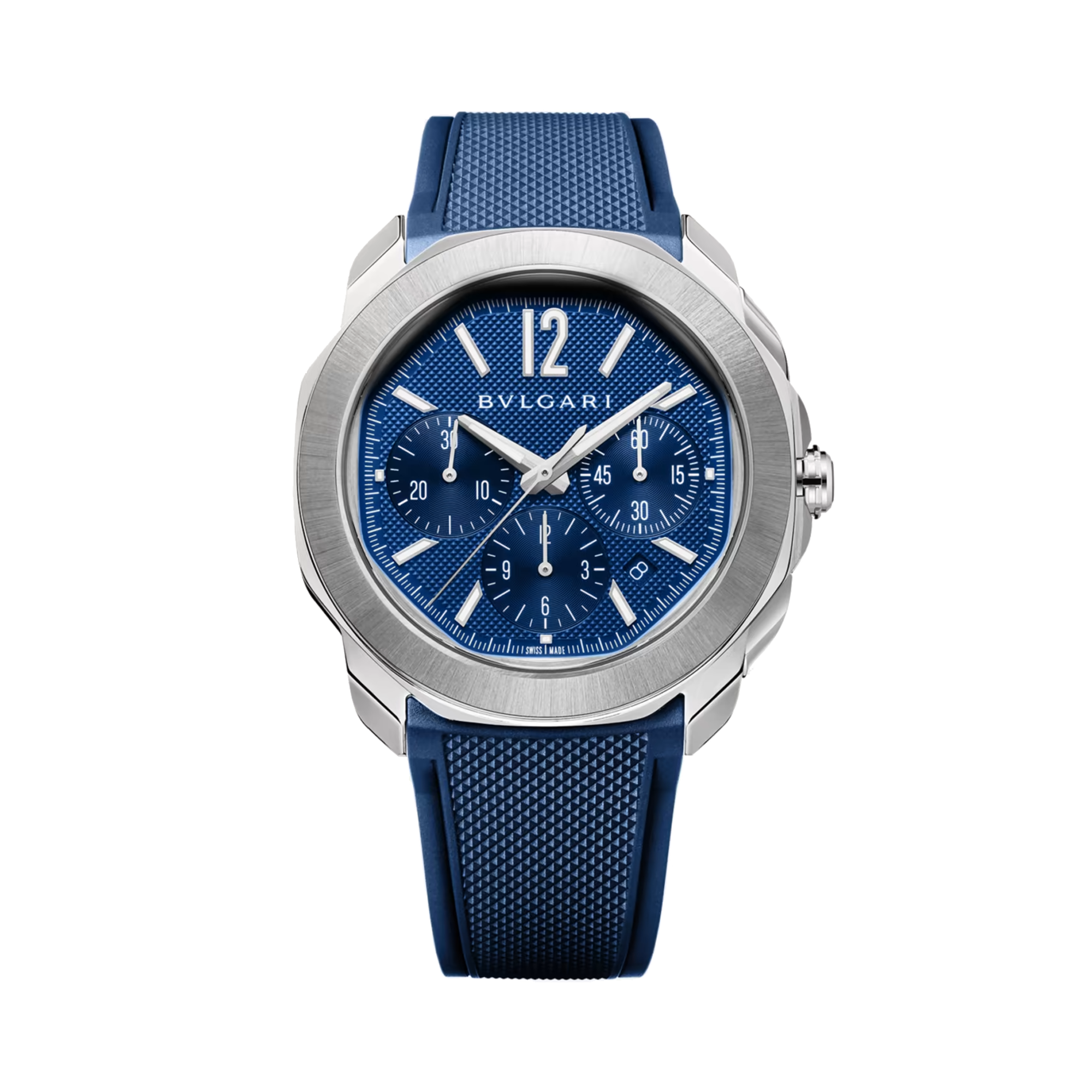 Octo Roma 42mm, Blue Dial, Arabic/Baton Numerals_2