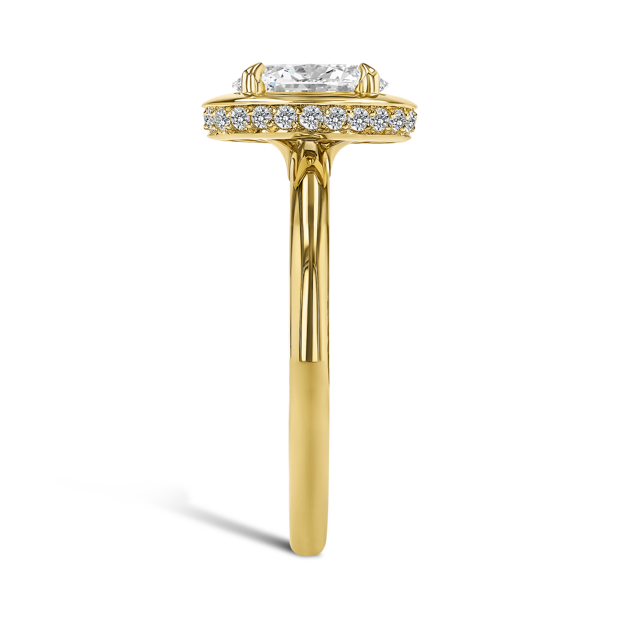 Skimming Stone 0.90ct Oval Cut Diamond Ring Oval Cut, Claw Set_4