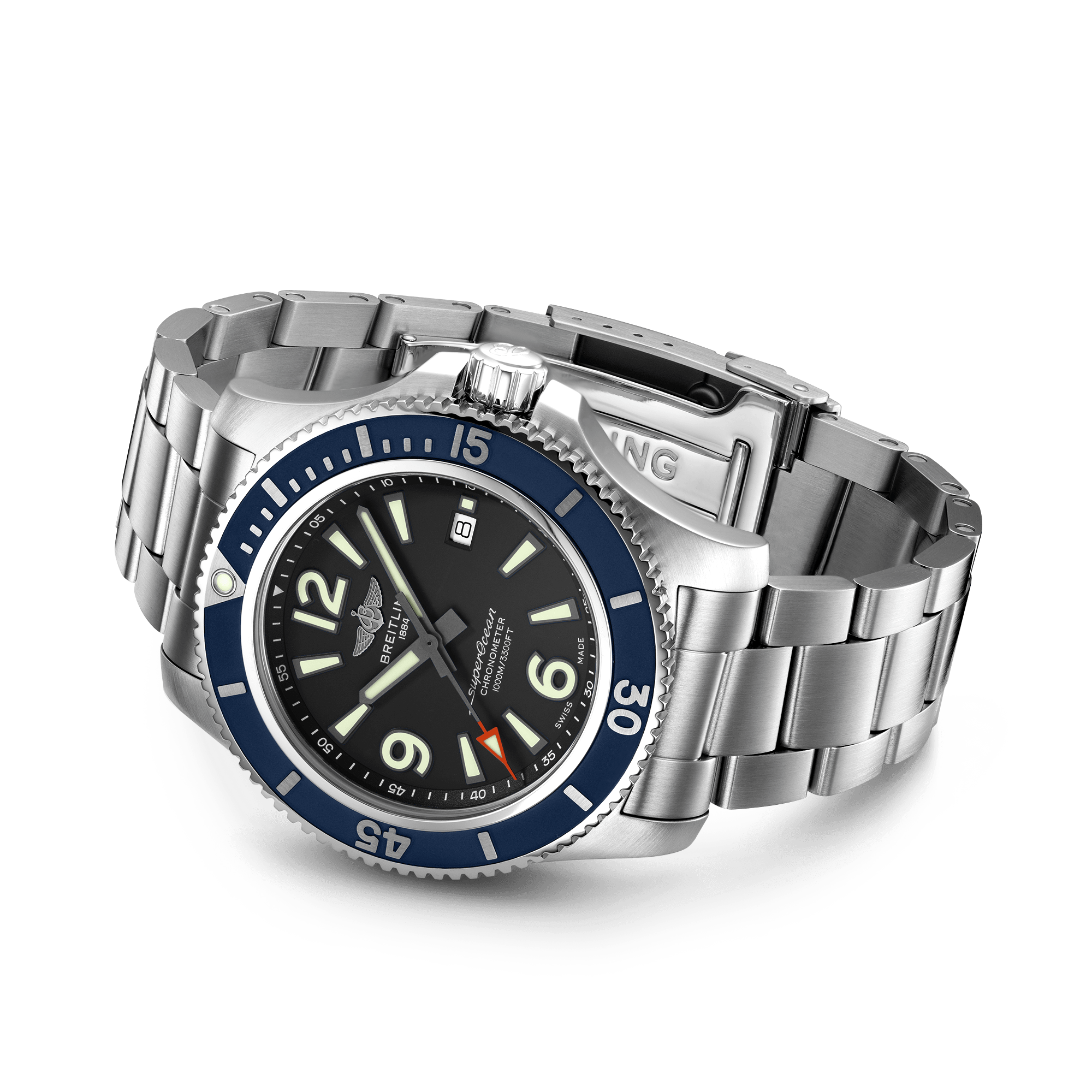 Breitling SUPEROCEAN AUTOMATIC 44 United Kingdom Special Edition 44mm, Black Dial, Arabic and Baton Numerals_3