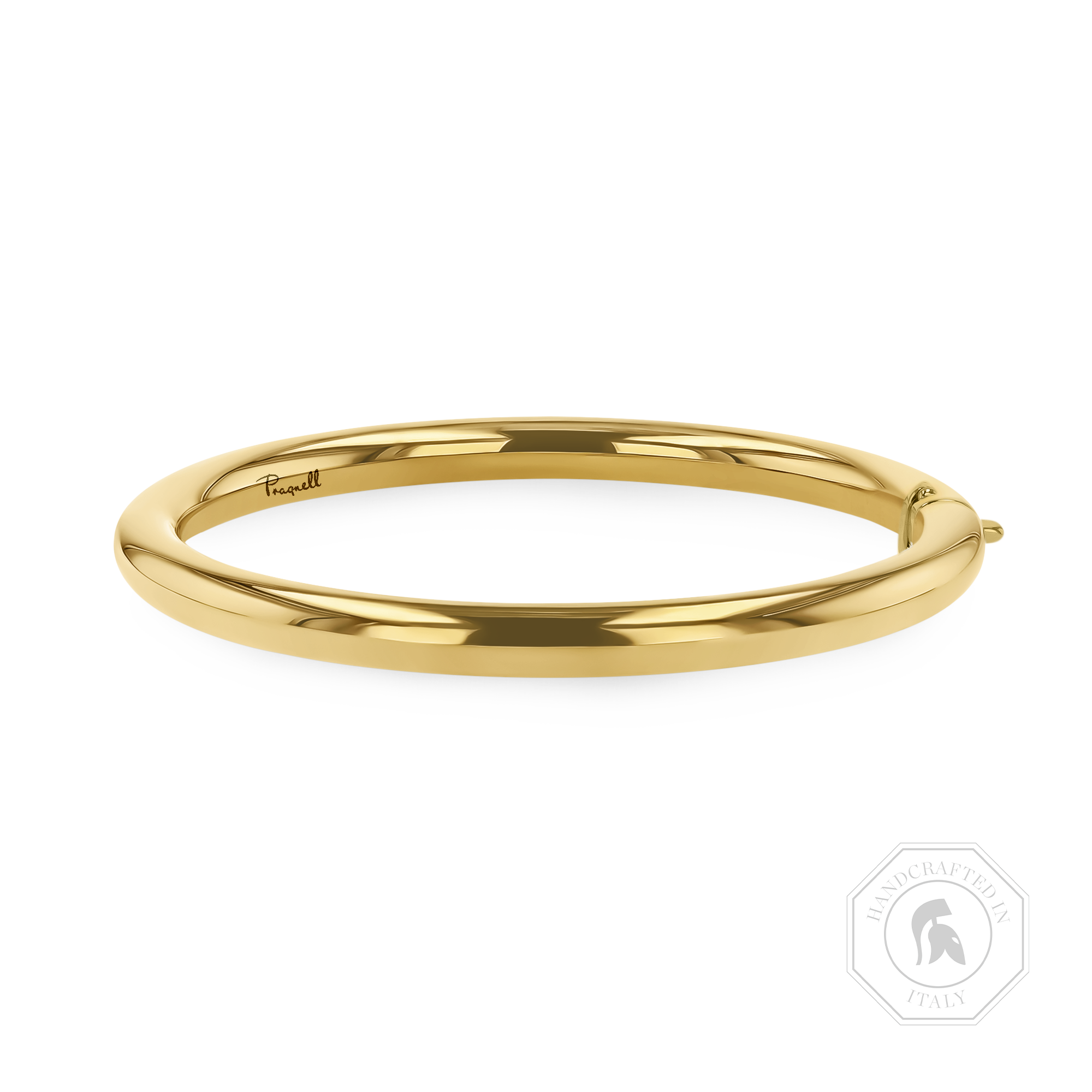 Plain Polished 6mm Round Edge Oval Bangle _1
