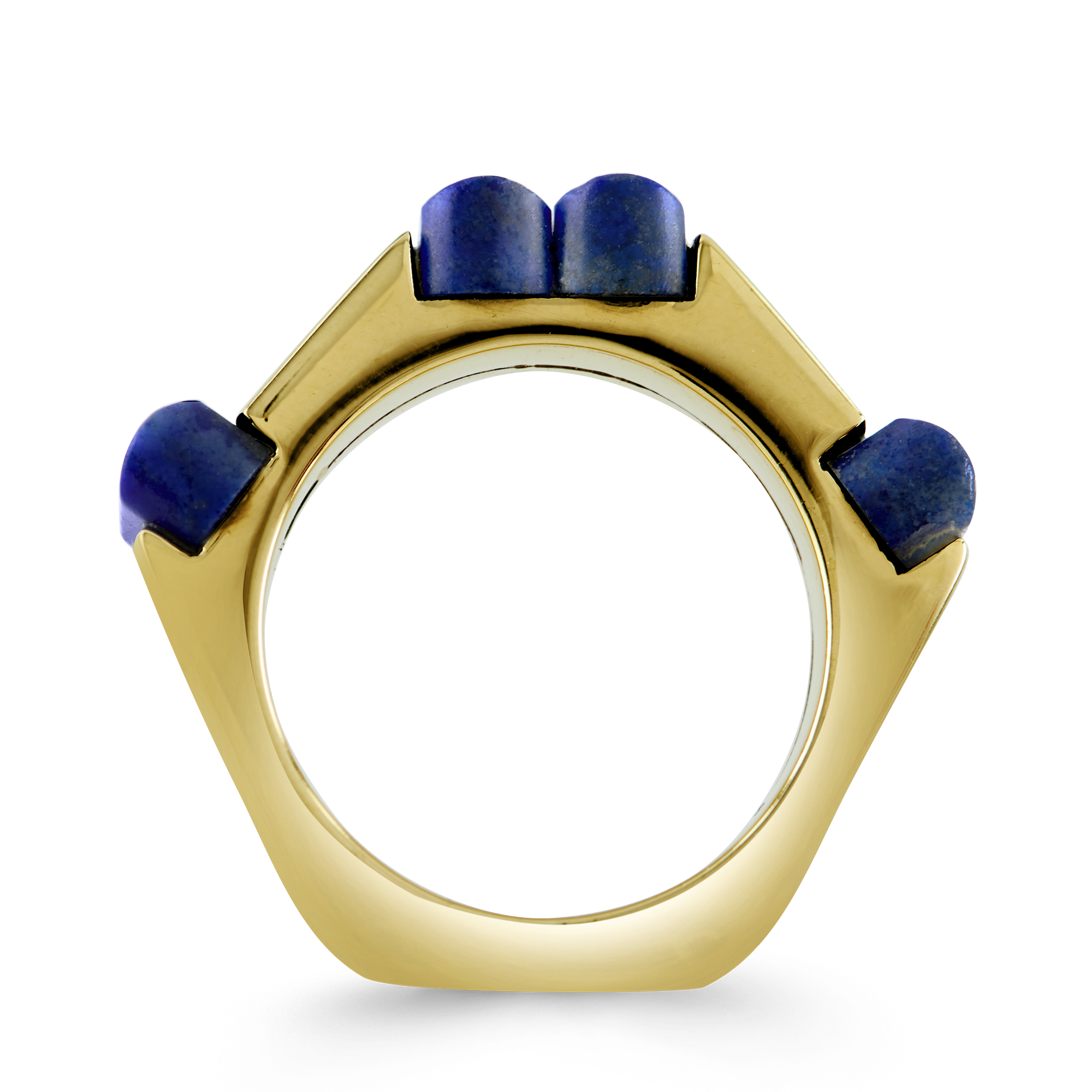 Retro French Blue Lapis Ring Cocktail Ring_3