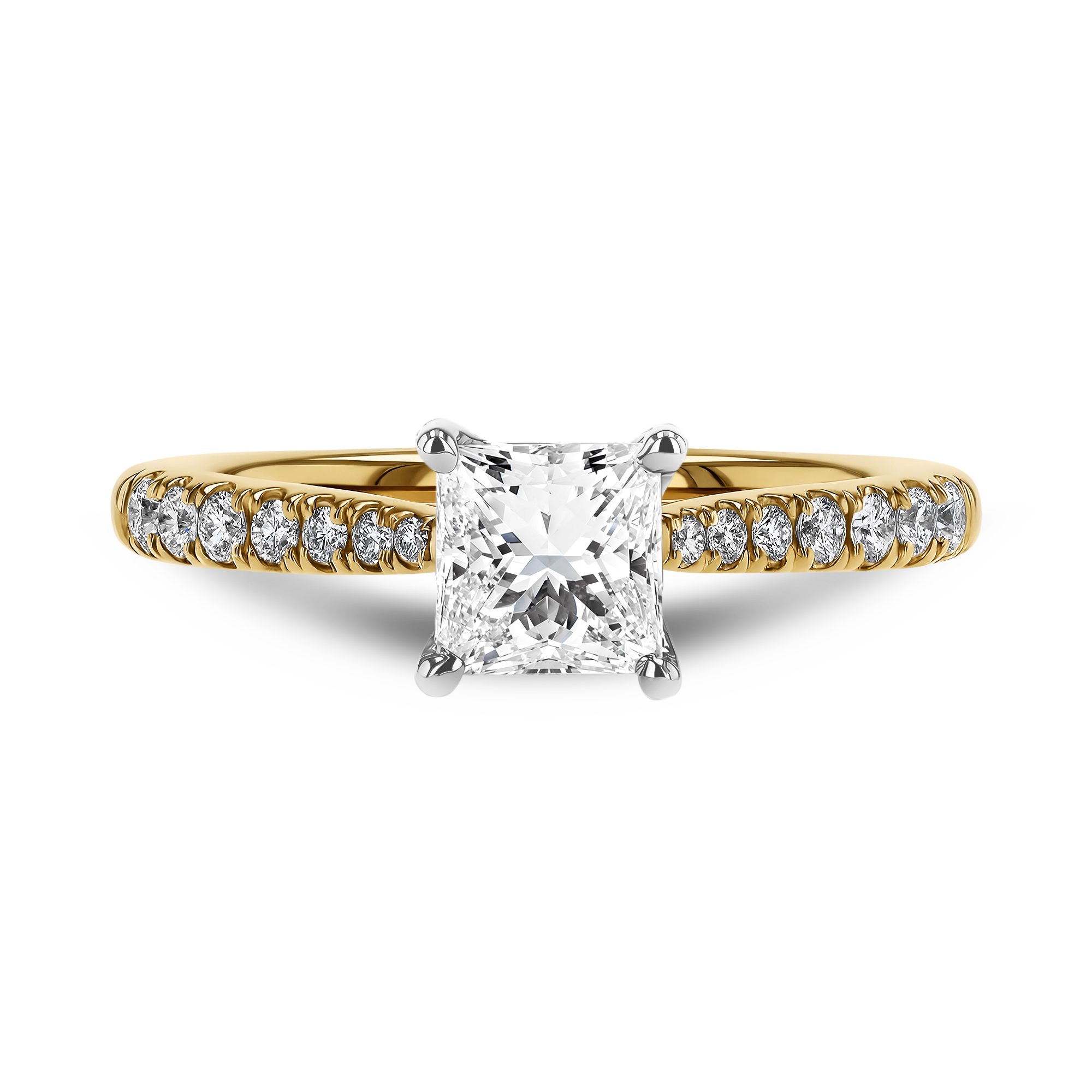 Celestial Princess Cut 0.90ct Diamond Solitaire Ring Princess Cut, Claw Set_2