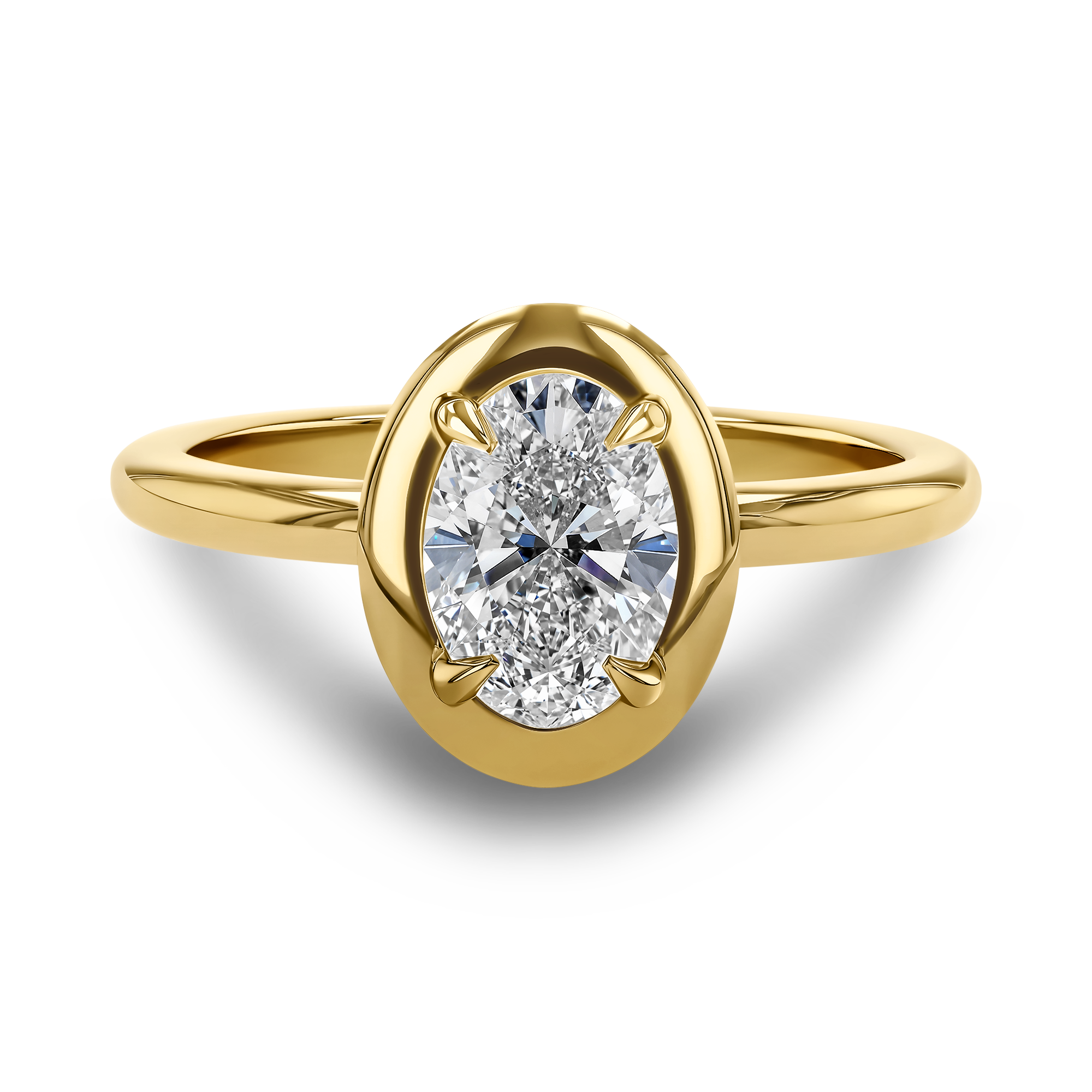 Skimming Stone 0.90ct Oval Cut Diamond Ring Oval Cut, Claw Set_2