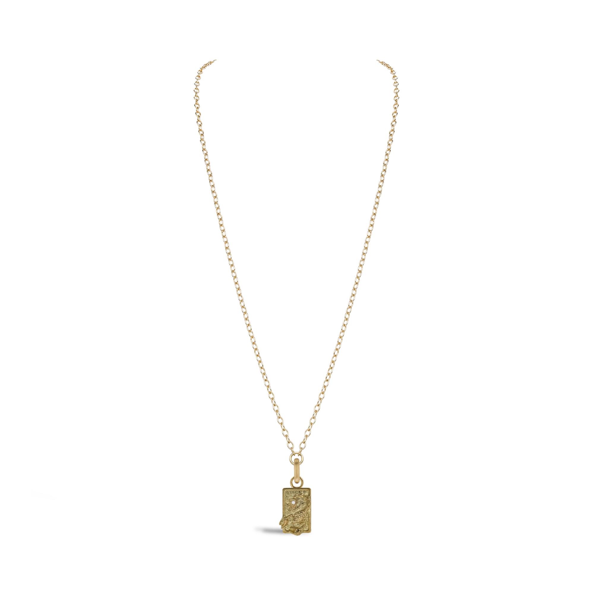 Zodiac Diamond Scorpio Pendant Charm Brilliant cut, Claw set_3