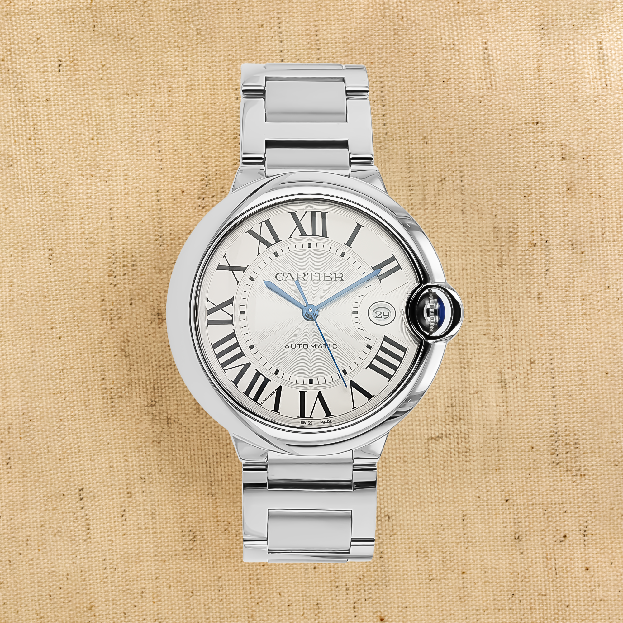 Pre-Owned Cartier Ballon Bleu de Cartier 42mm, Silver Dial, Roman Numerals_1