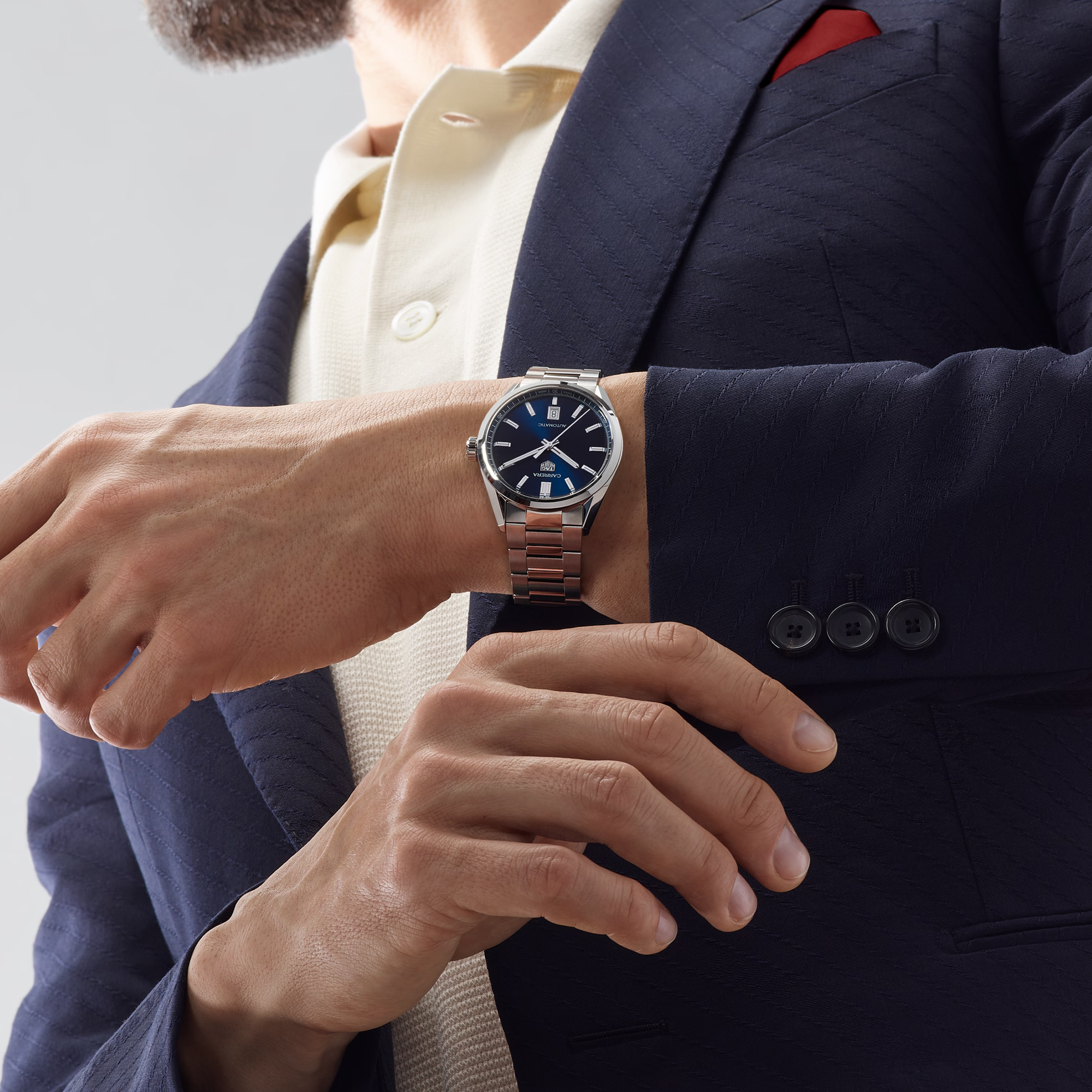 Tag Heuer Carrera Date 39mm, Blue Dial, Baton Numerals_4
