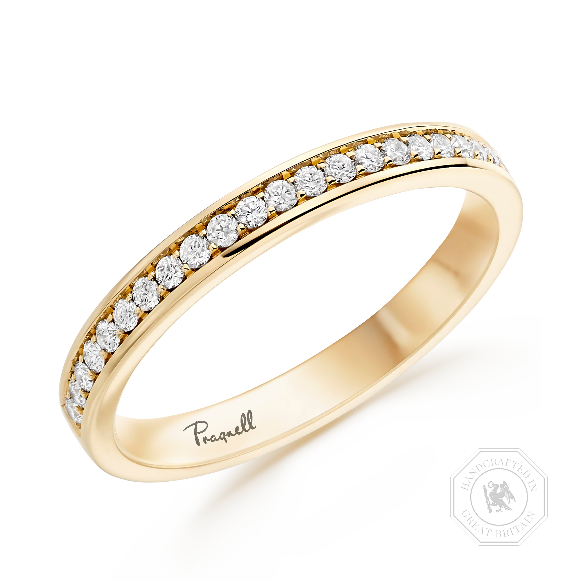 Brilliant Cut Diamond Half Eternity Ring Brilliant Cut, Half Eternity, Thread Set_1