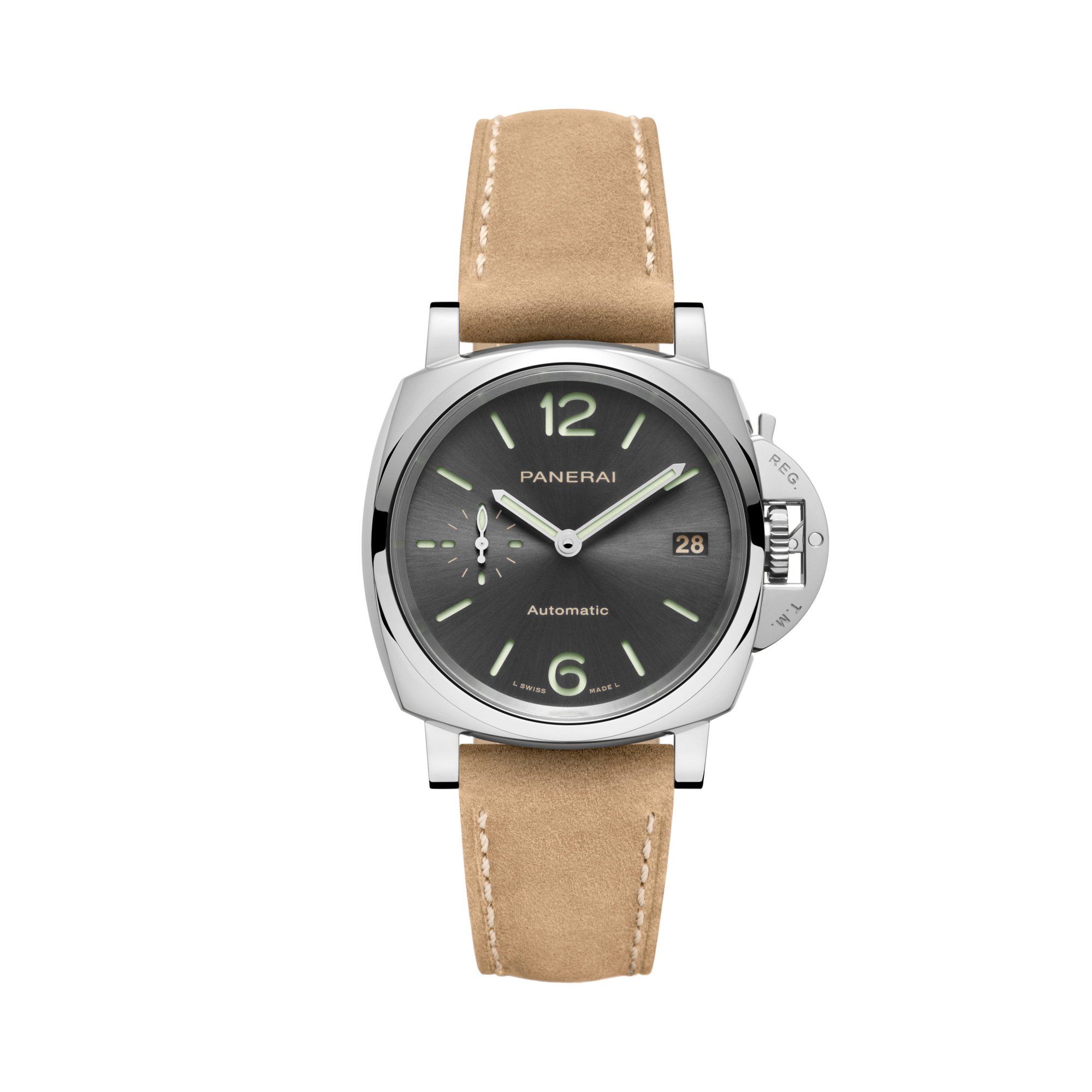 Luminor Due - 38mm Grey Dial, Arabic/Baton Numerals_1