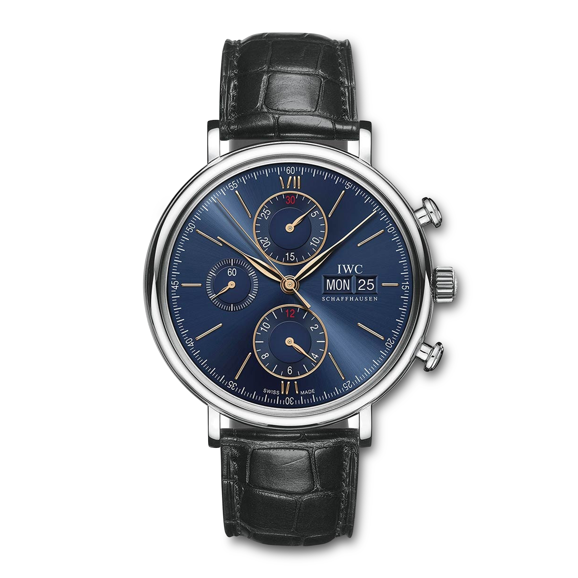 IWC Portofino Chronograph 42mm, Blue Dial, Baton Numerals_1