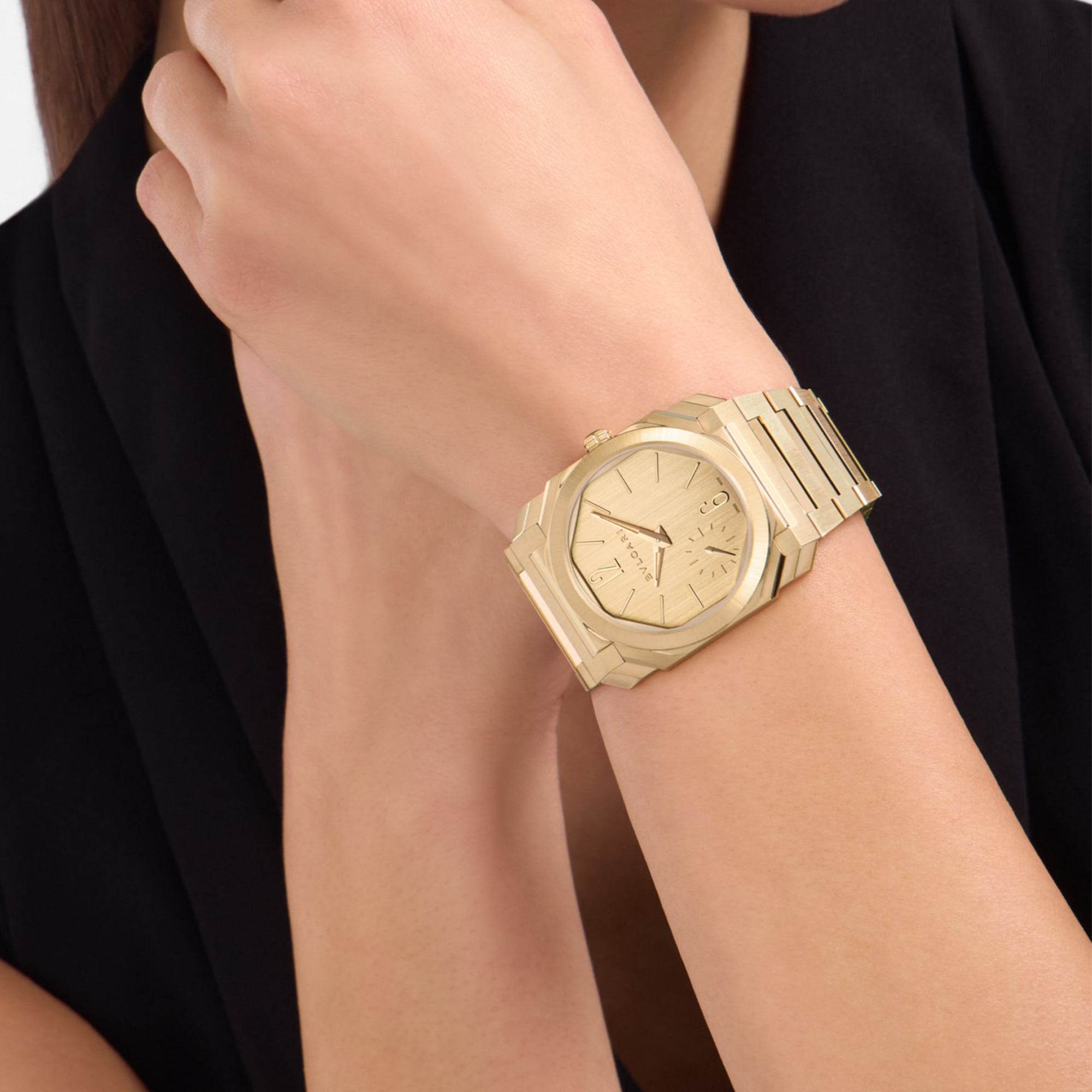 Bvlgari Octo Finissimo 37mm, Gold Dial, Baton/Roman Numerals_10