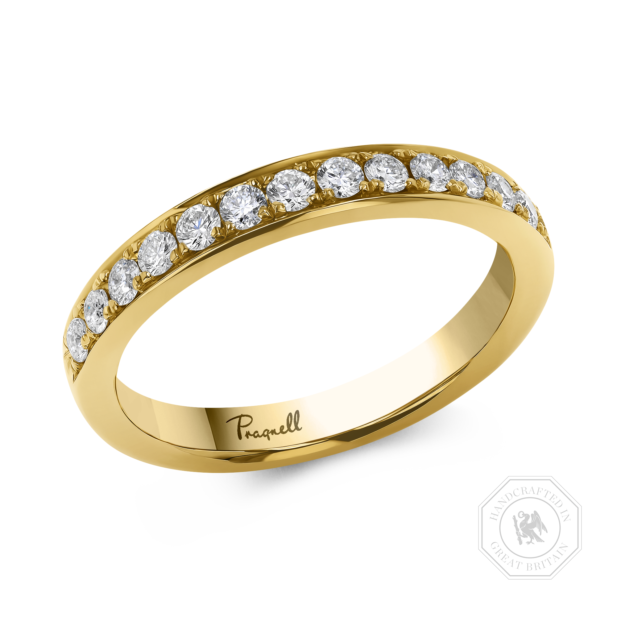 Brilliant Cut Diamond Half Eternity Ring Brilliant Cut Half Eternity Thread Set_1