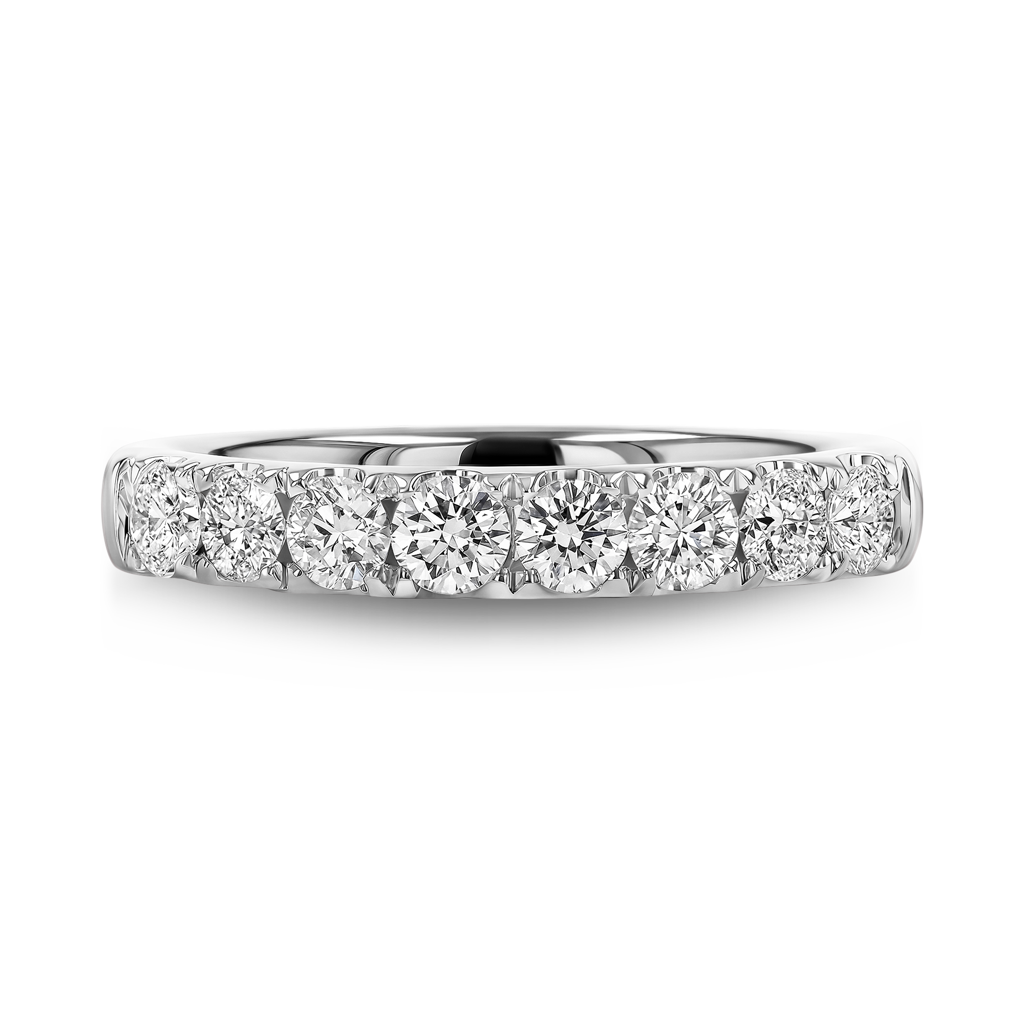 Brilliant Cut Diamond Half Eternity Ring Brilliant Cut  Half Eternity  Micro Pavé Set_2