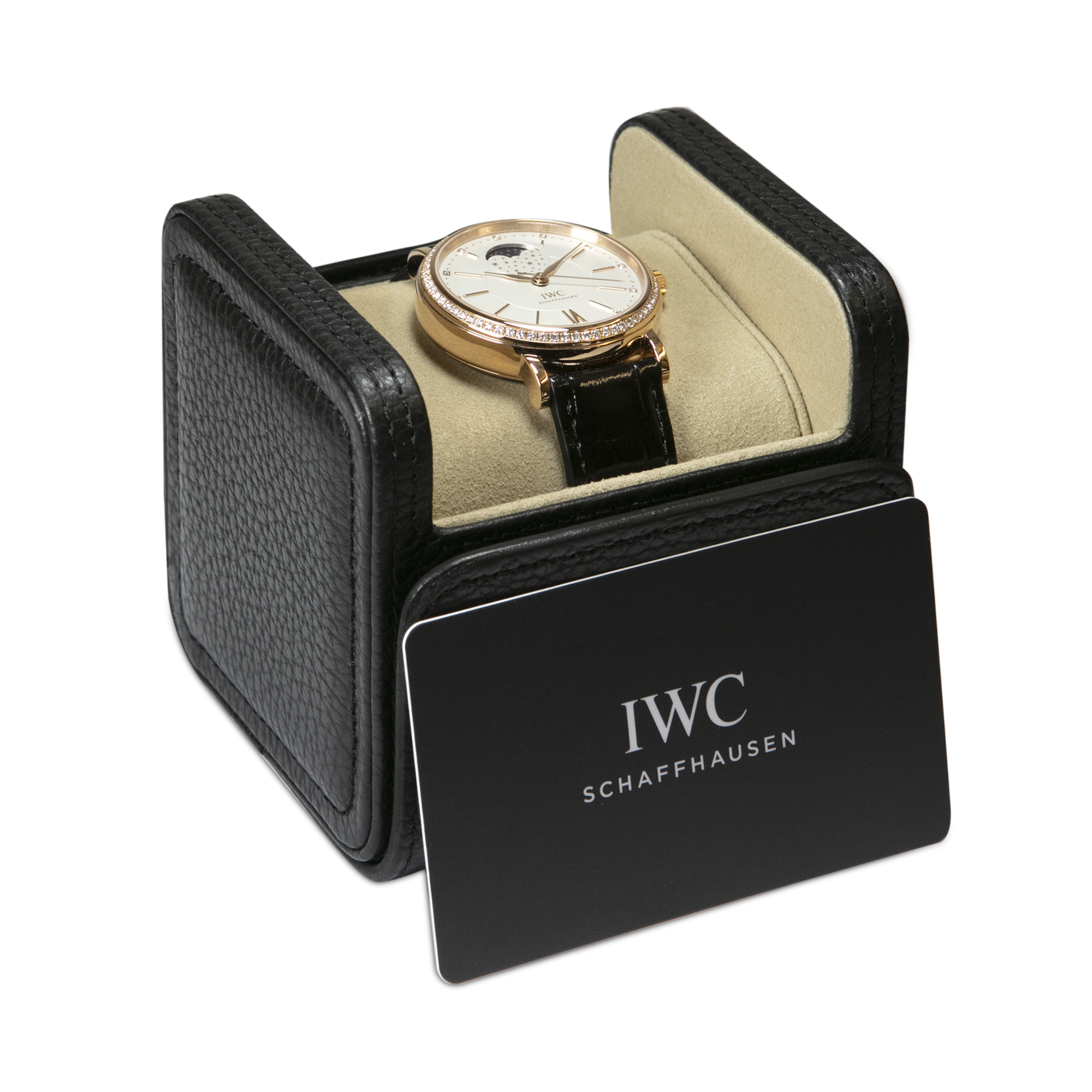 Pre-Owned IWC Portofino Moonphase 37 37mm, White Dial, Baton Numerals_4