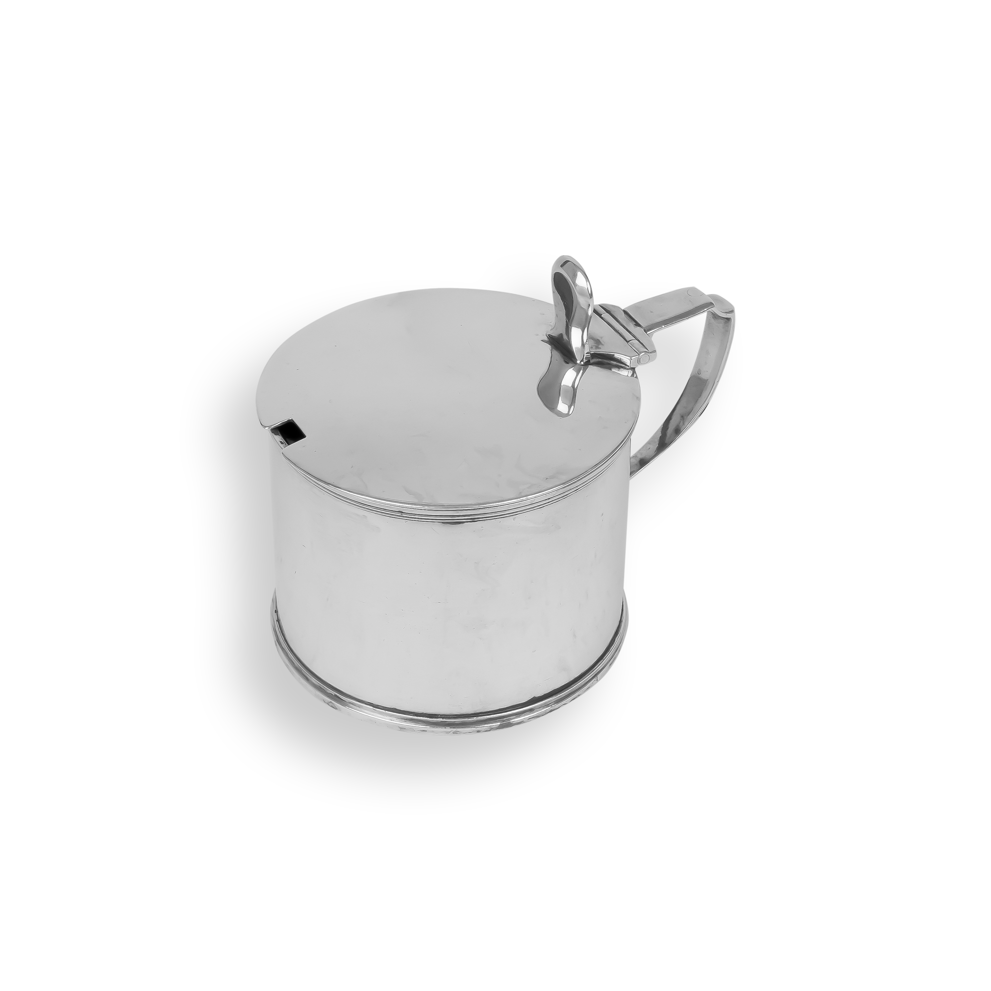 Silver George III Drum Mustard Pot Hallmarked London_1