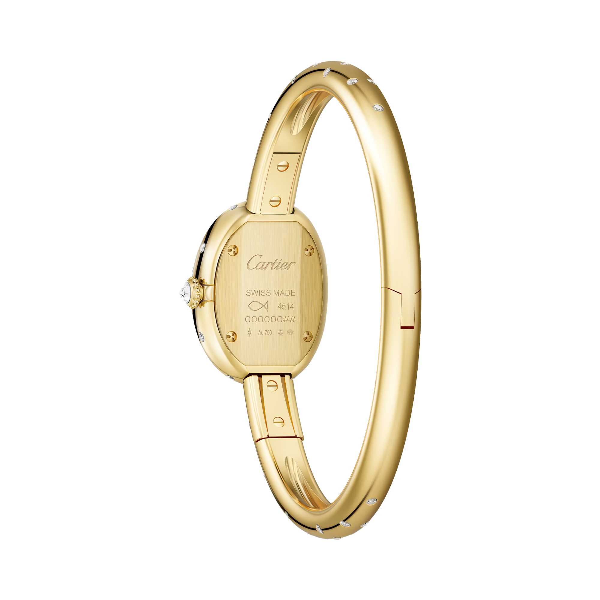 Cartier Baignoire de Cartier 18.7mm, Gold Dial, Plain Numeral_4