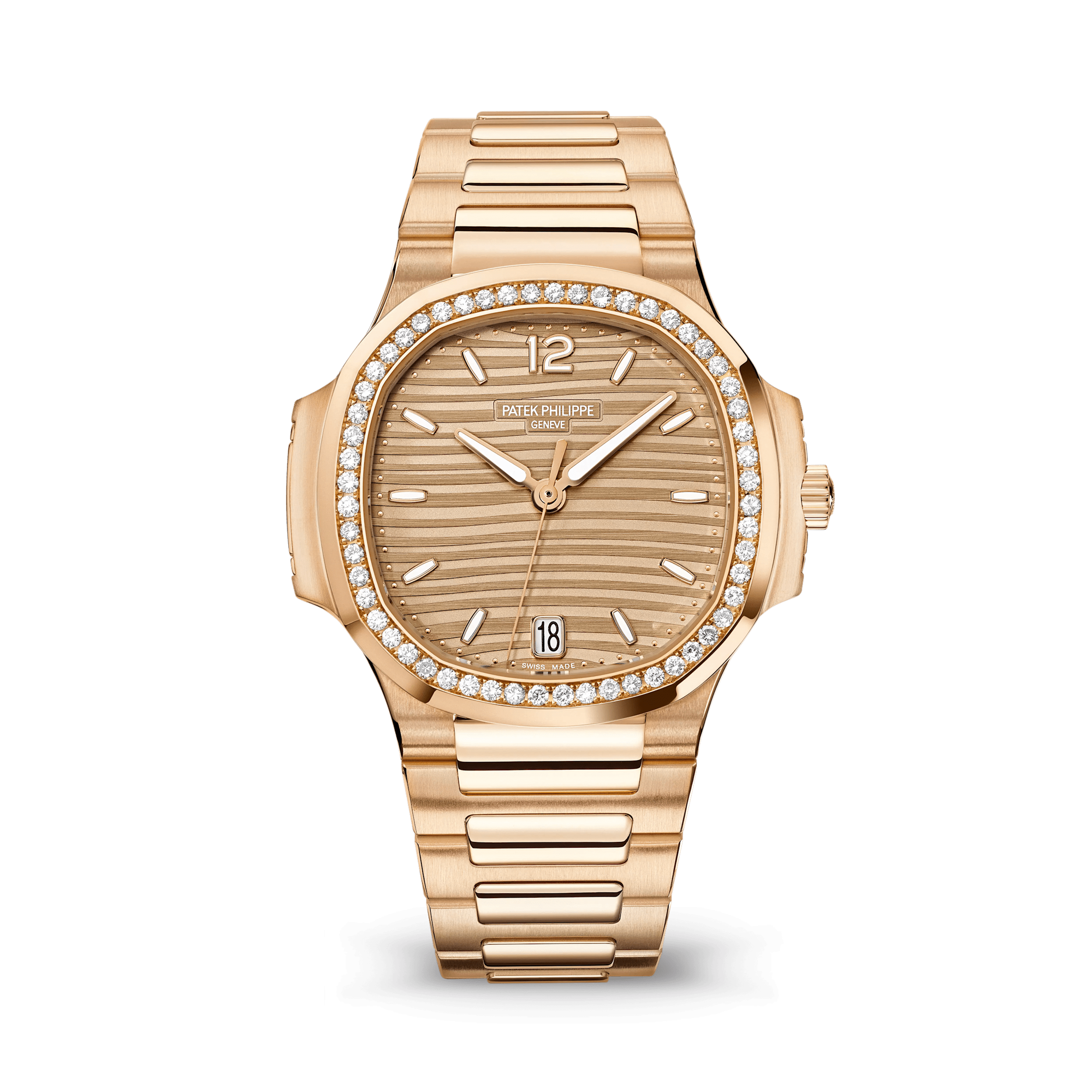 Patek Philippe Nautilus 35.2mm, Gold Dial, Baton Numerals_1
