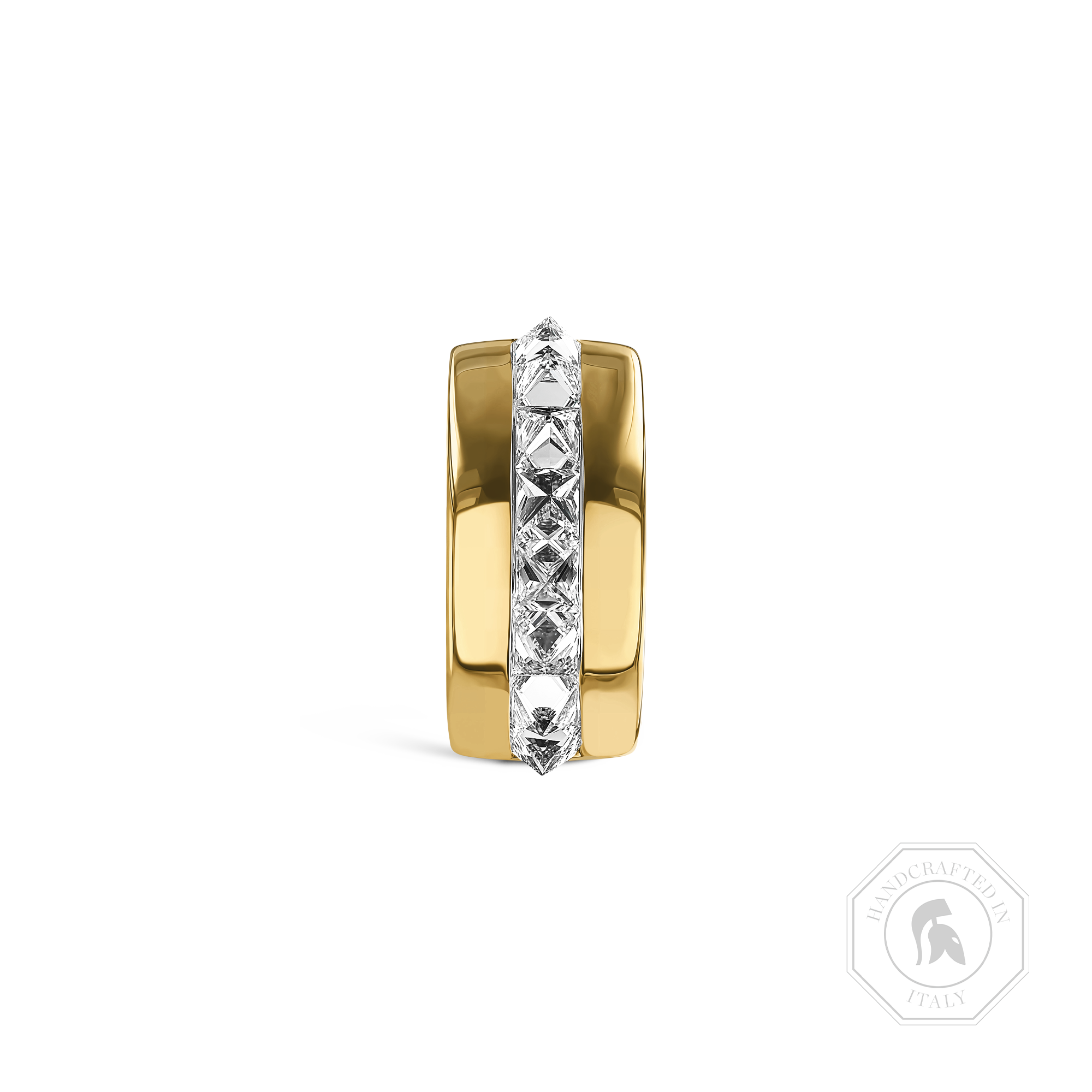 RockChic 0.71ct Diamond Hoop Earcuff Princess Cut, Channel Set_1