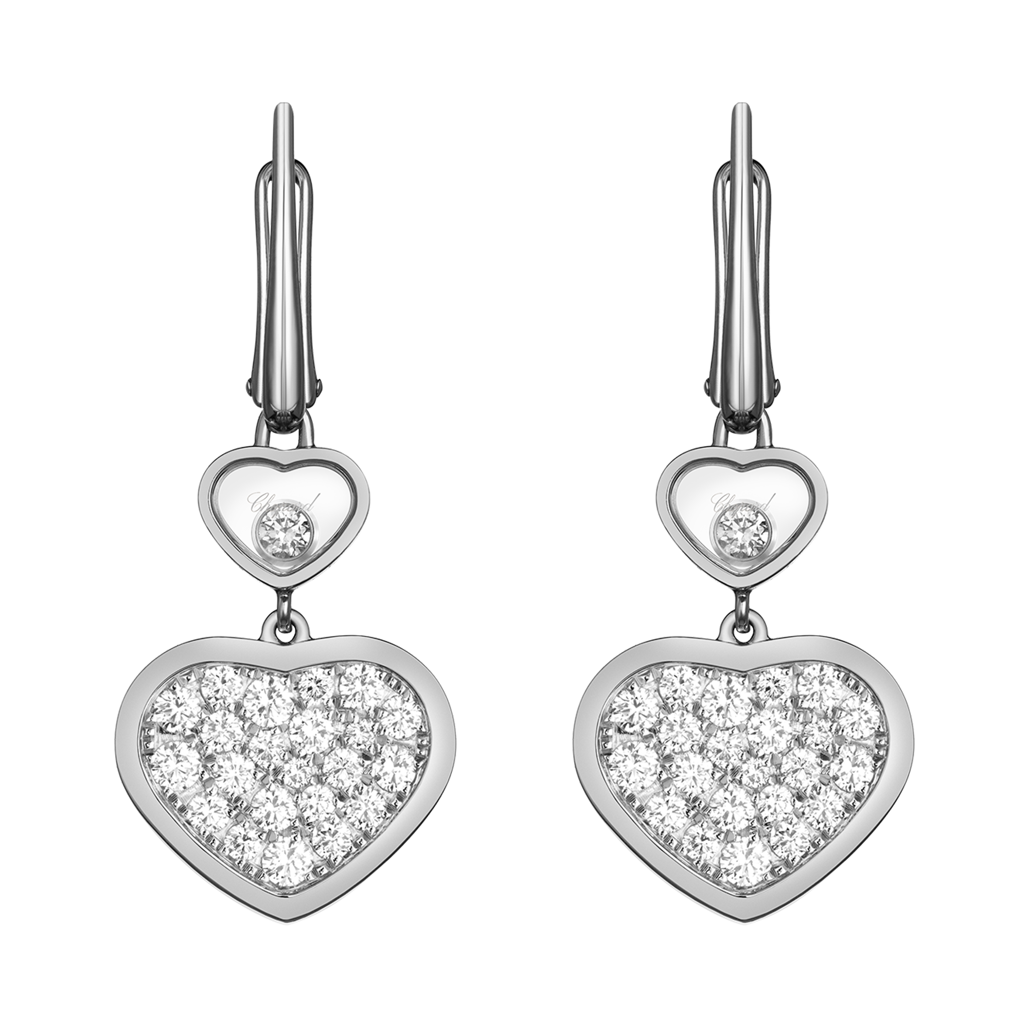 Chopard Happy Hearts Drop Earrings Brilliant Cut, Pave Set_1