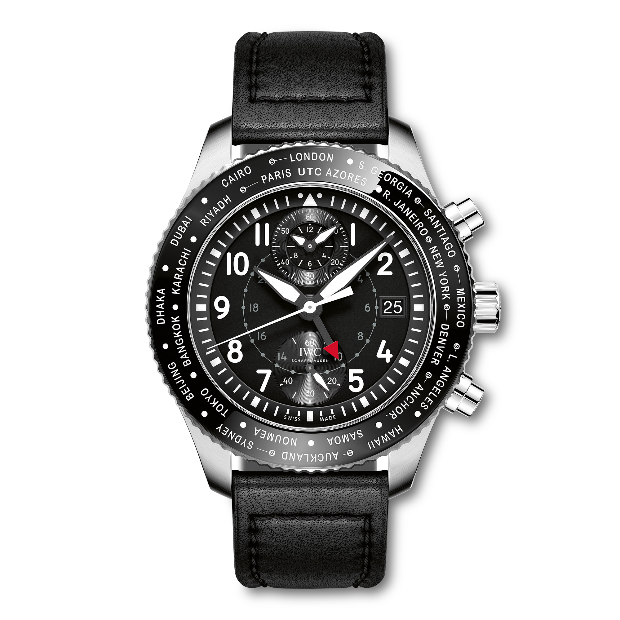 IWC Pilot's Timezoner 45mm, Black Dial, Arabic Numerals_1